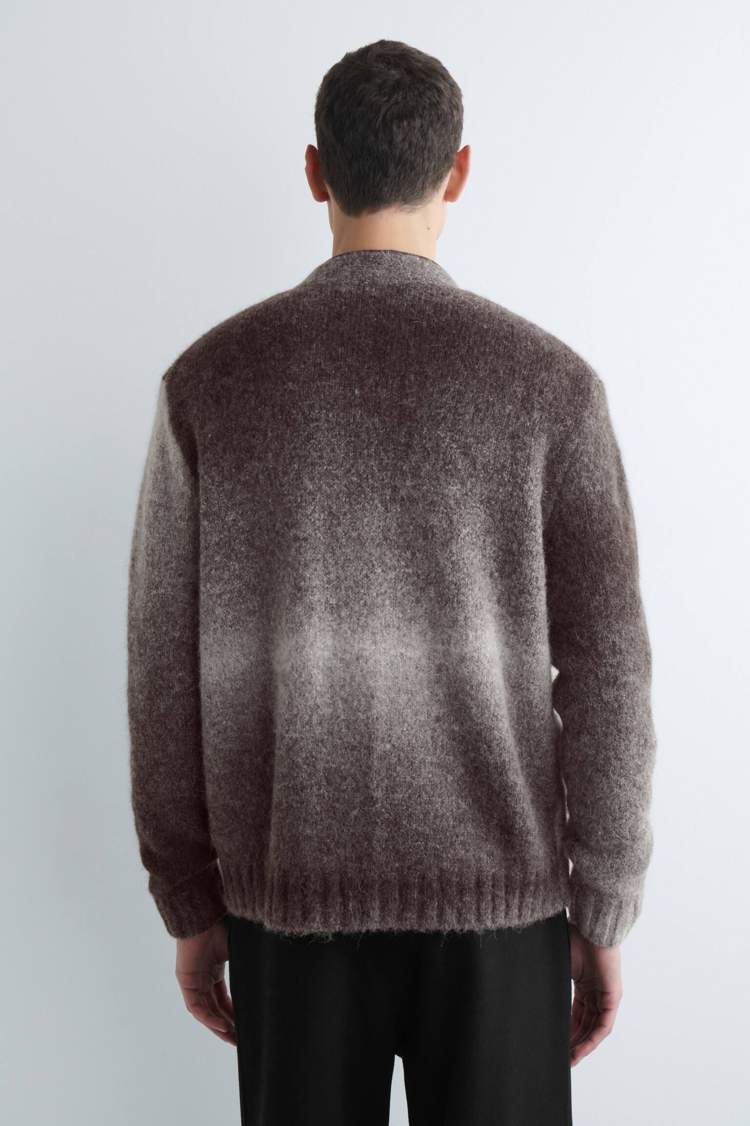 CARDIGAN DÉGRADÉ IN MISTO ALPACA - GRIGIO / DÉGRADÉ - 9