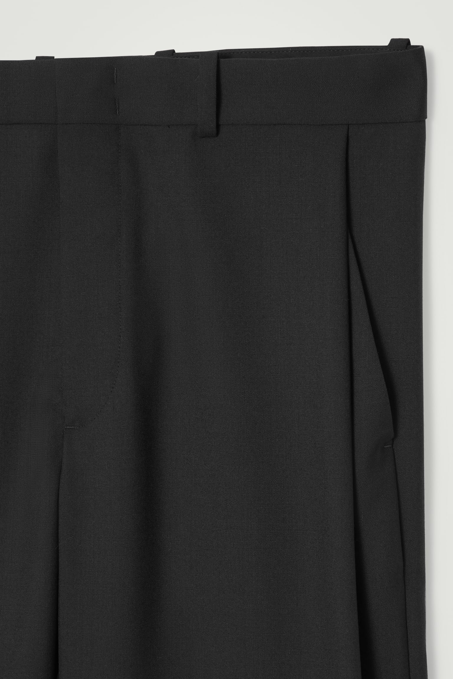 TAPERED WOOL-HOPSACK TROUSERS - BLACK/GREY - 3