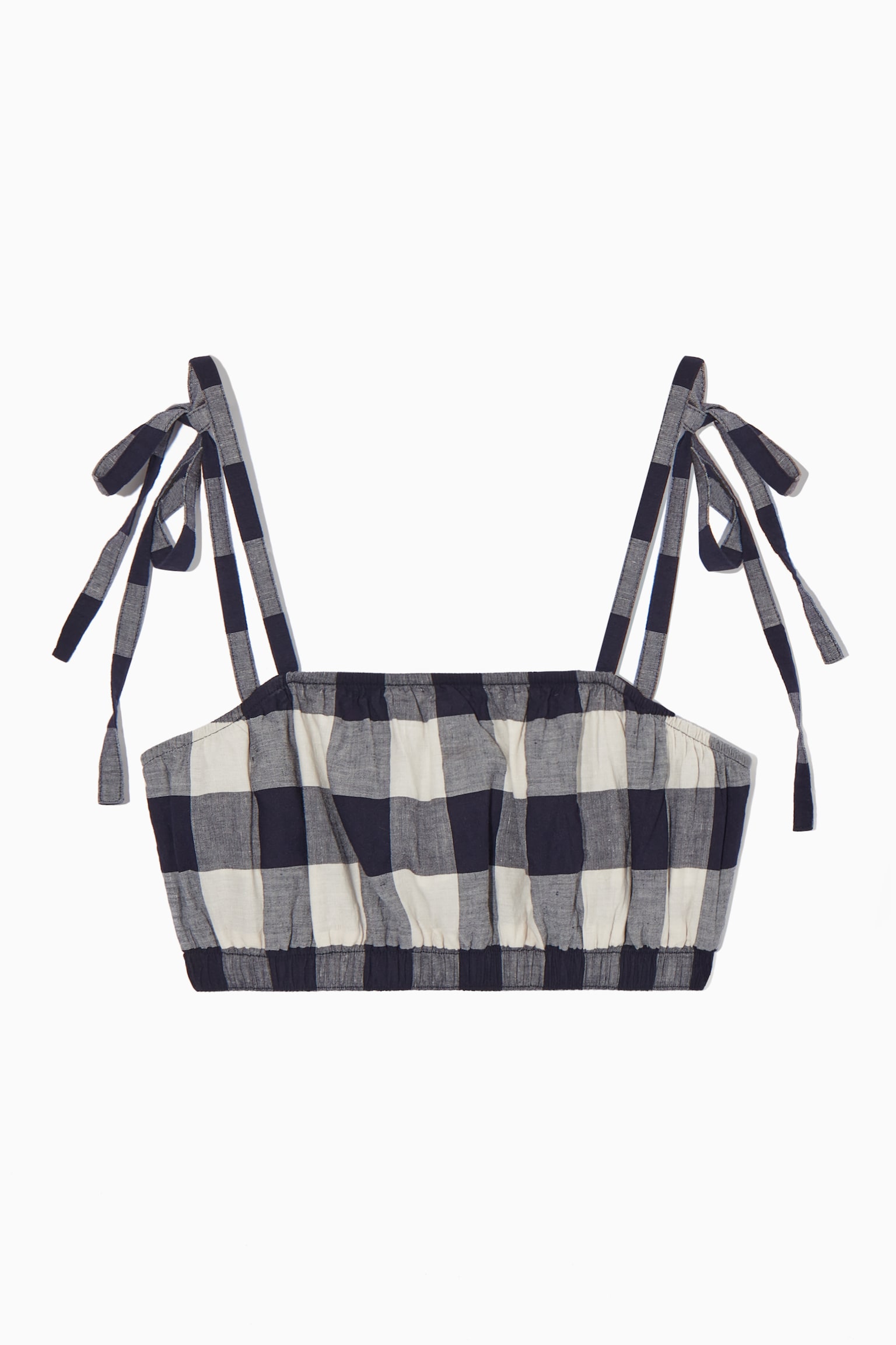 GINGHAM BRA TOP - WHITE / NAVY / GINGHAM - 1