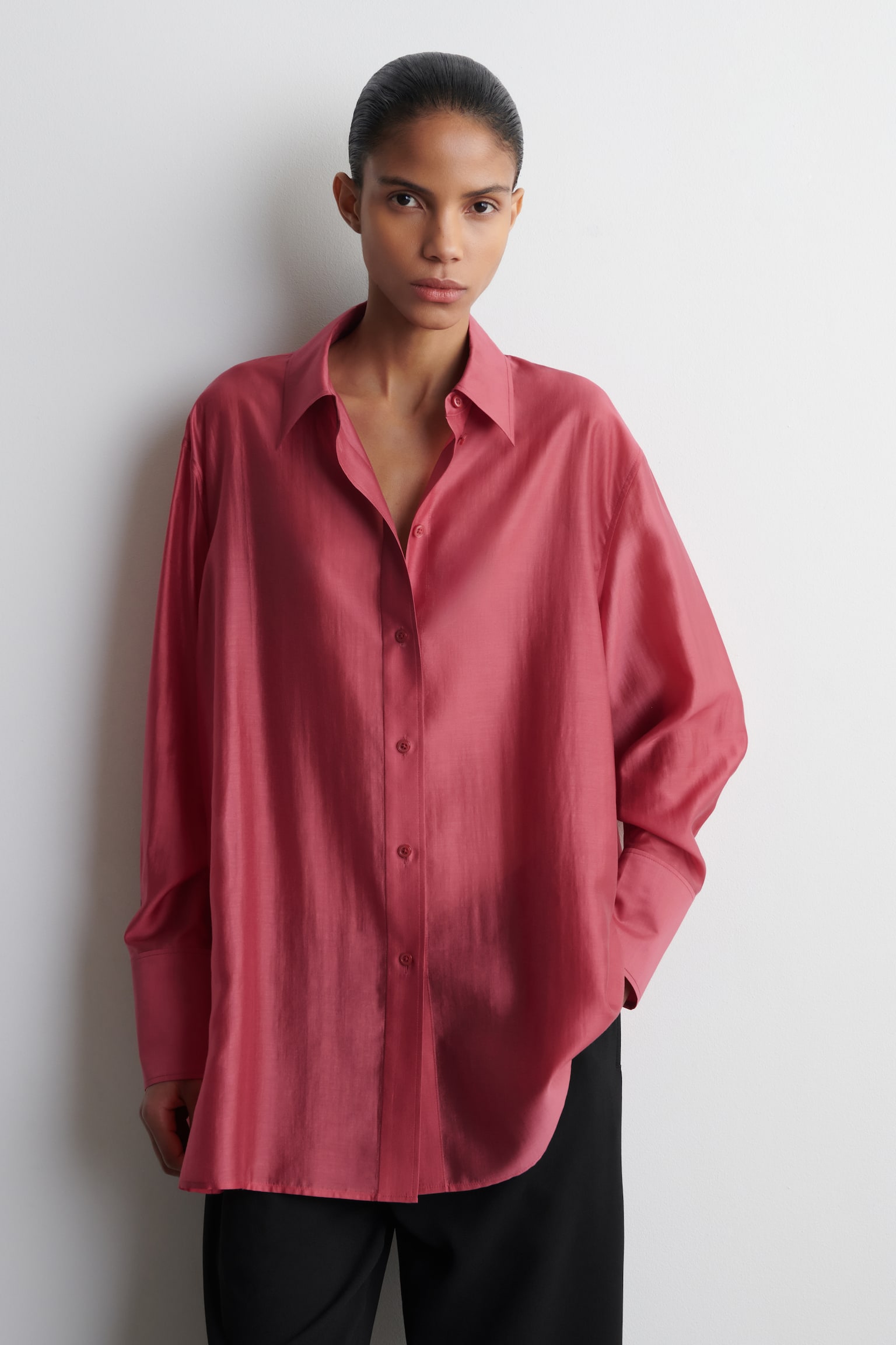 CHEMISE DIAPHANE - Rose foncé - 2