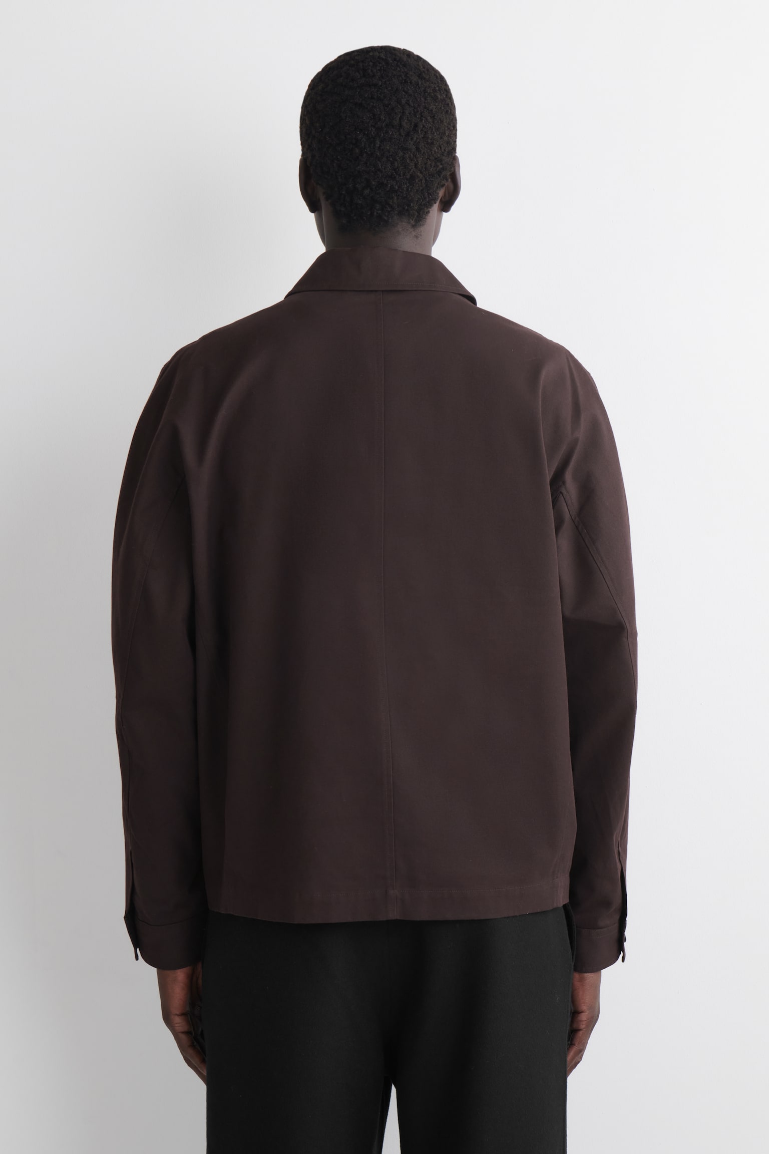 LOCKERE HEMDJACKE AUS BAUMWOLLE - DUNKELBRAUN/Hellgrau - 5