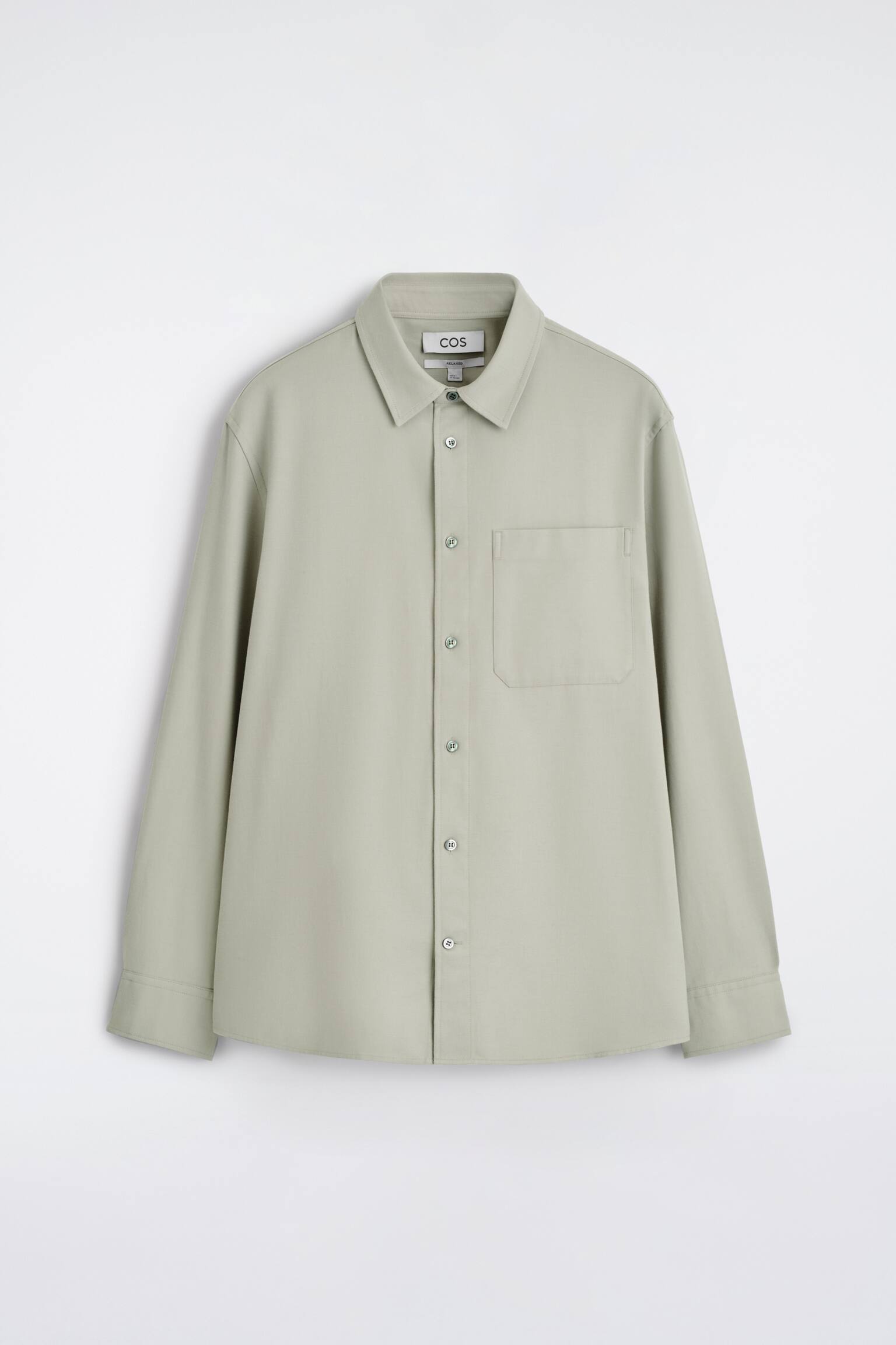 CAMICIA RILASSATA IN MISTO COTONE SPAZZOLATO - GRIGIO - 2