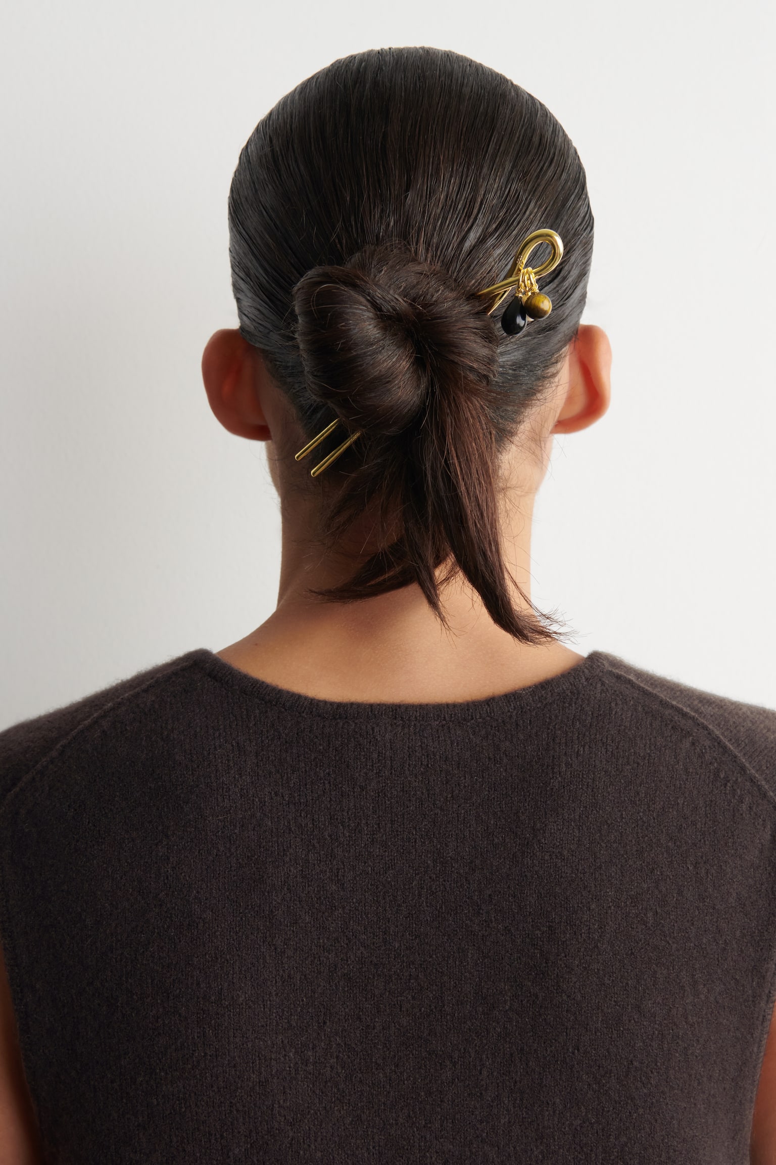 WSUWKA DO WŁOSÓW Z OZDOBNYMI ZAWIESZKAMI - ZŁOCISTY - 1