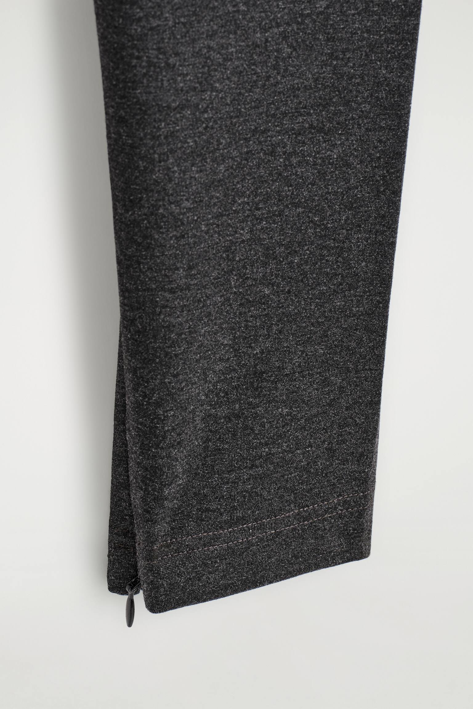 ZIPPED-CUFF LEGGINGS - ТЪМНОСИВ МЕЛАНЖ - 8