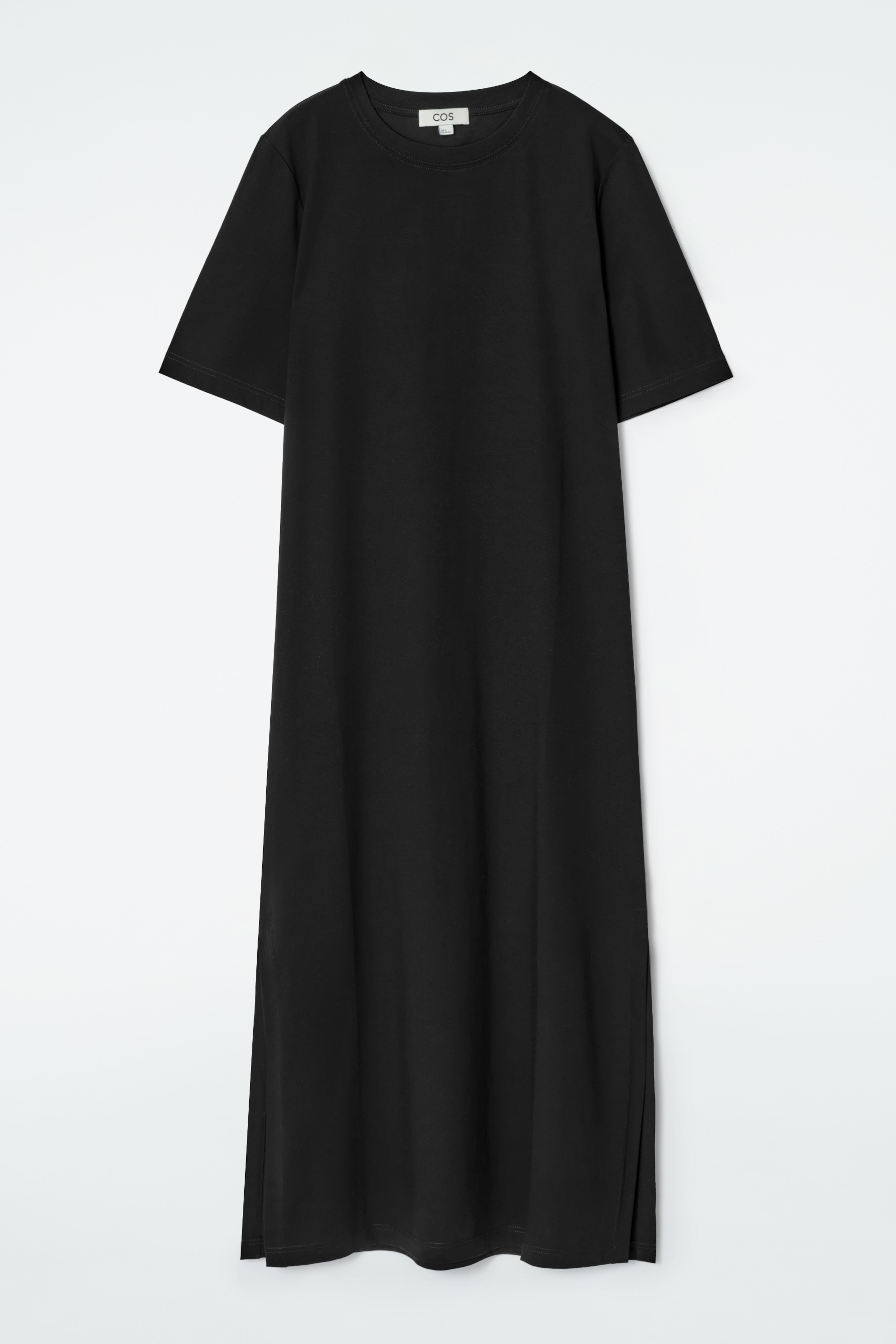 T-SHIRT-KLEID AUS BAUMWOLLE IN MIDILÄNGE - SCHWARZ