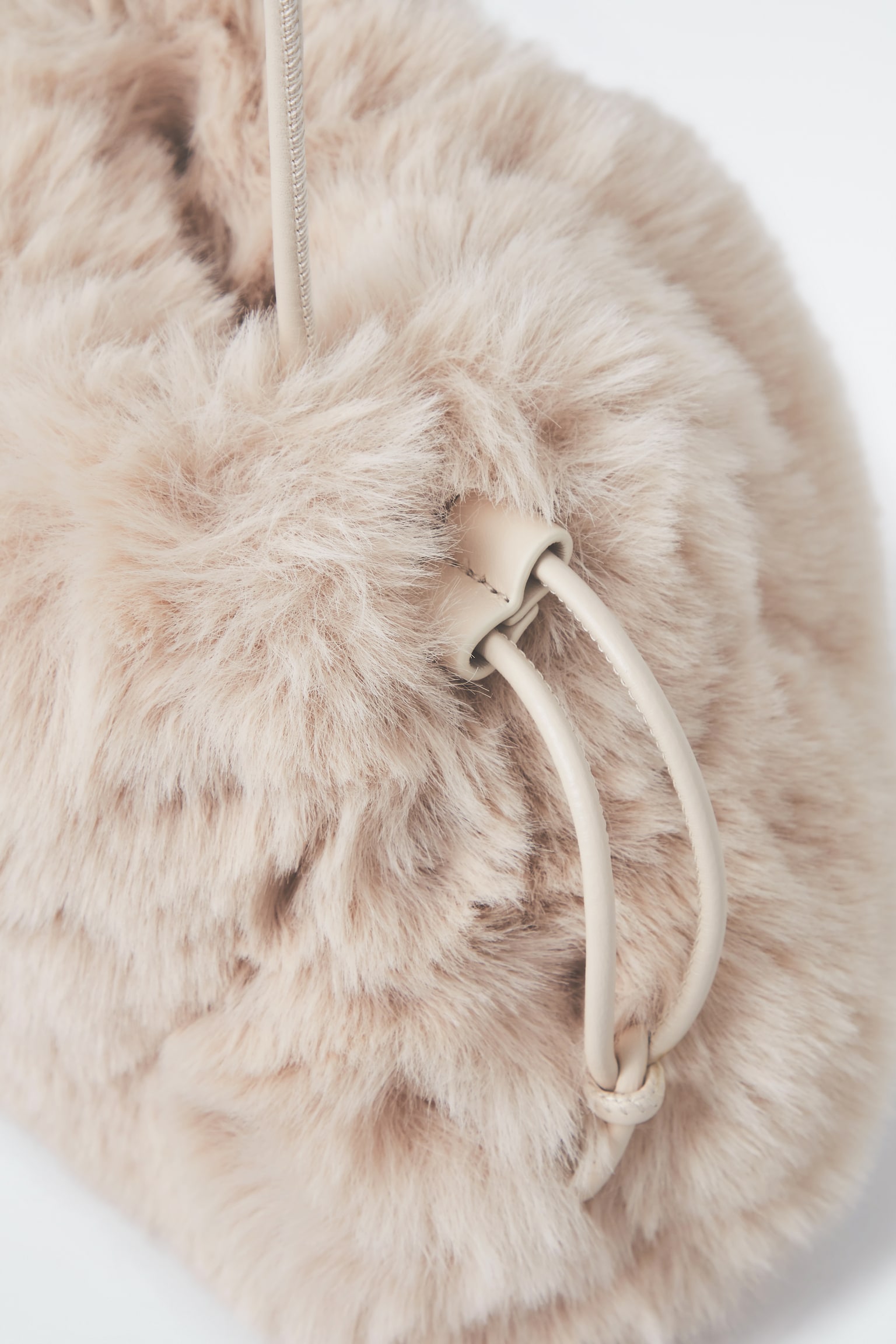 CAVATELLI MINI CLUTCH - FAUX FUR - OFF-WHITE - 3