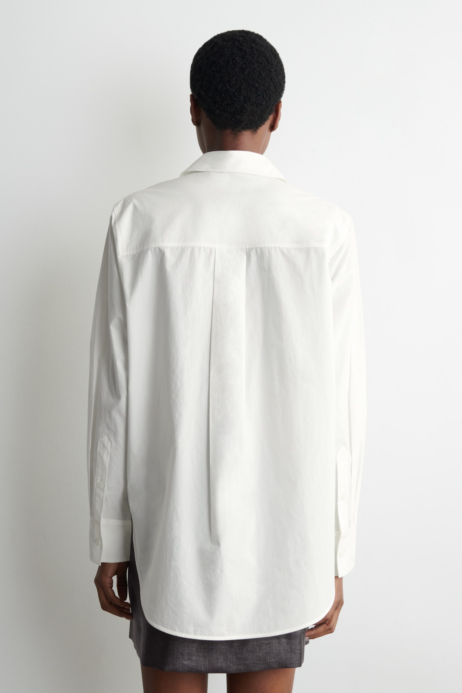 Skreddersydd skjorte i Pima-bomull - HVIT/Mørkebrun/HVIT - 3