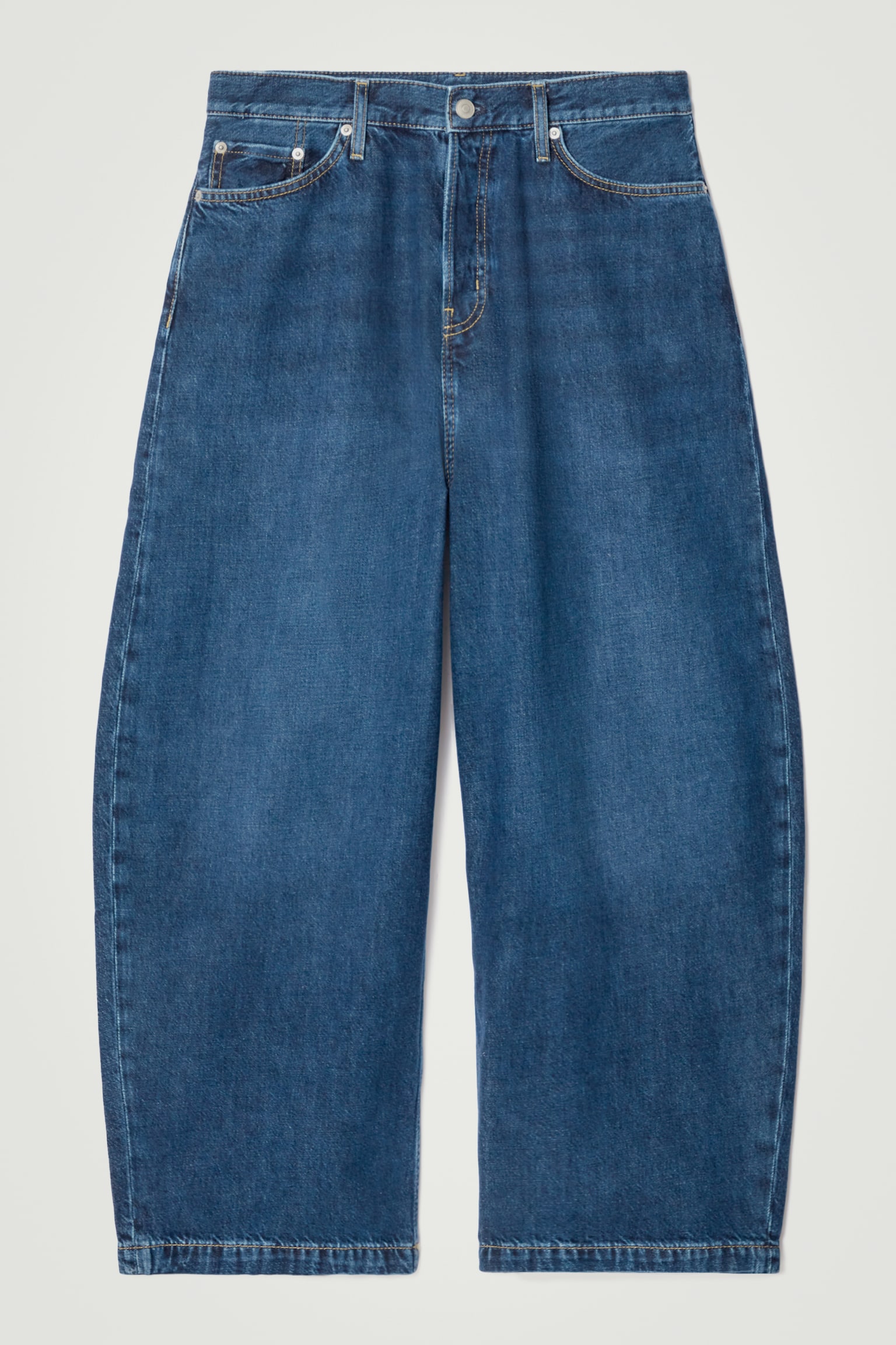 CASK BARREL-LEG JEANS - BLUE/WHITE - 2