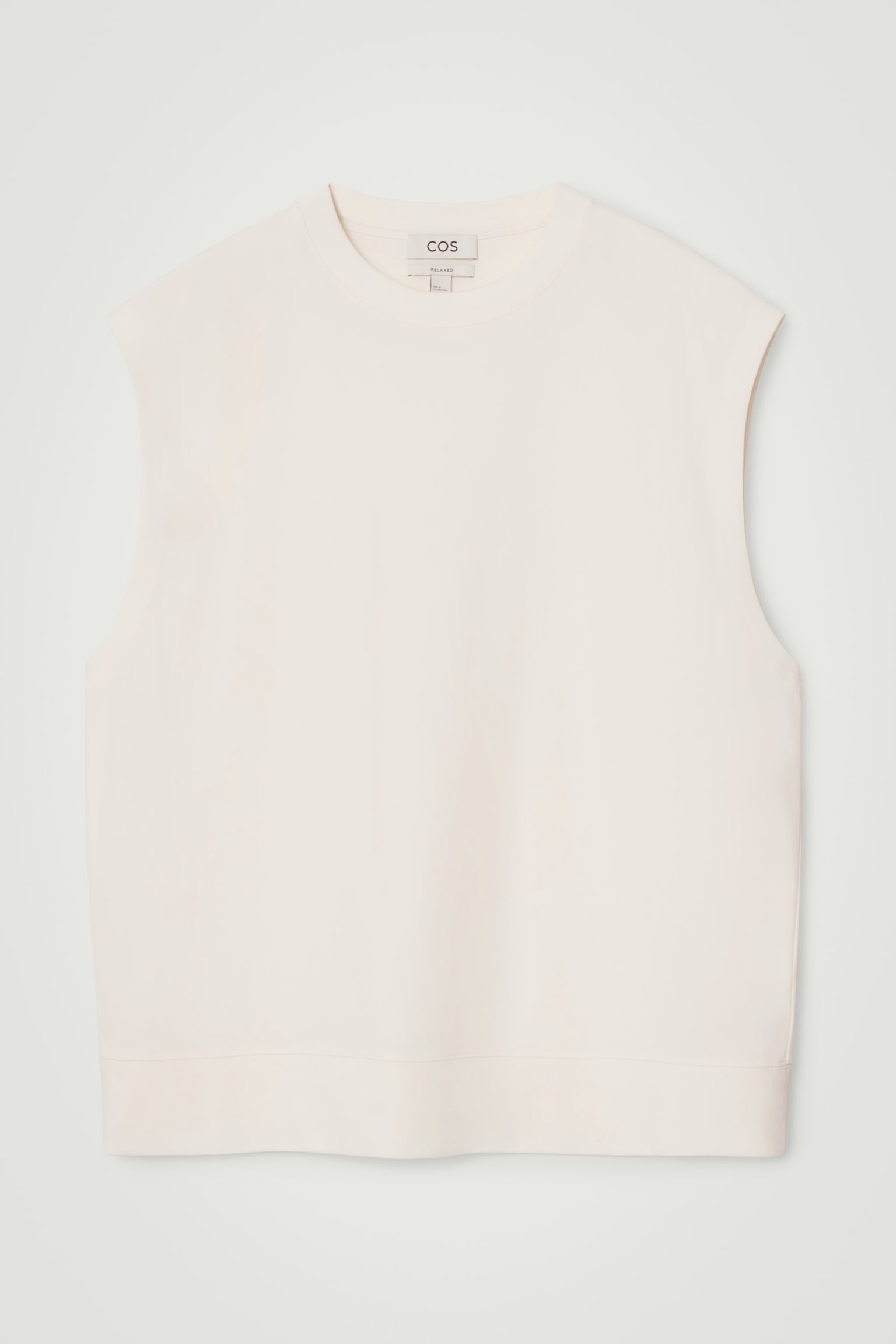 RELAXED COTTON-CREPE VEST - OFF-WHITE - 2