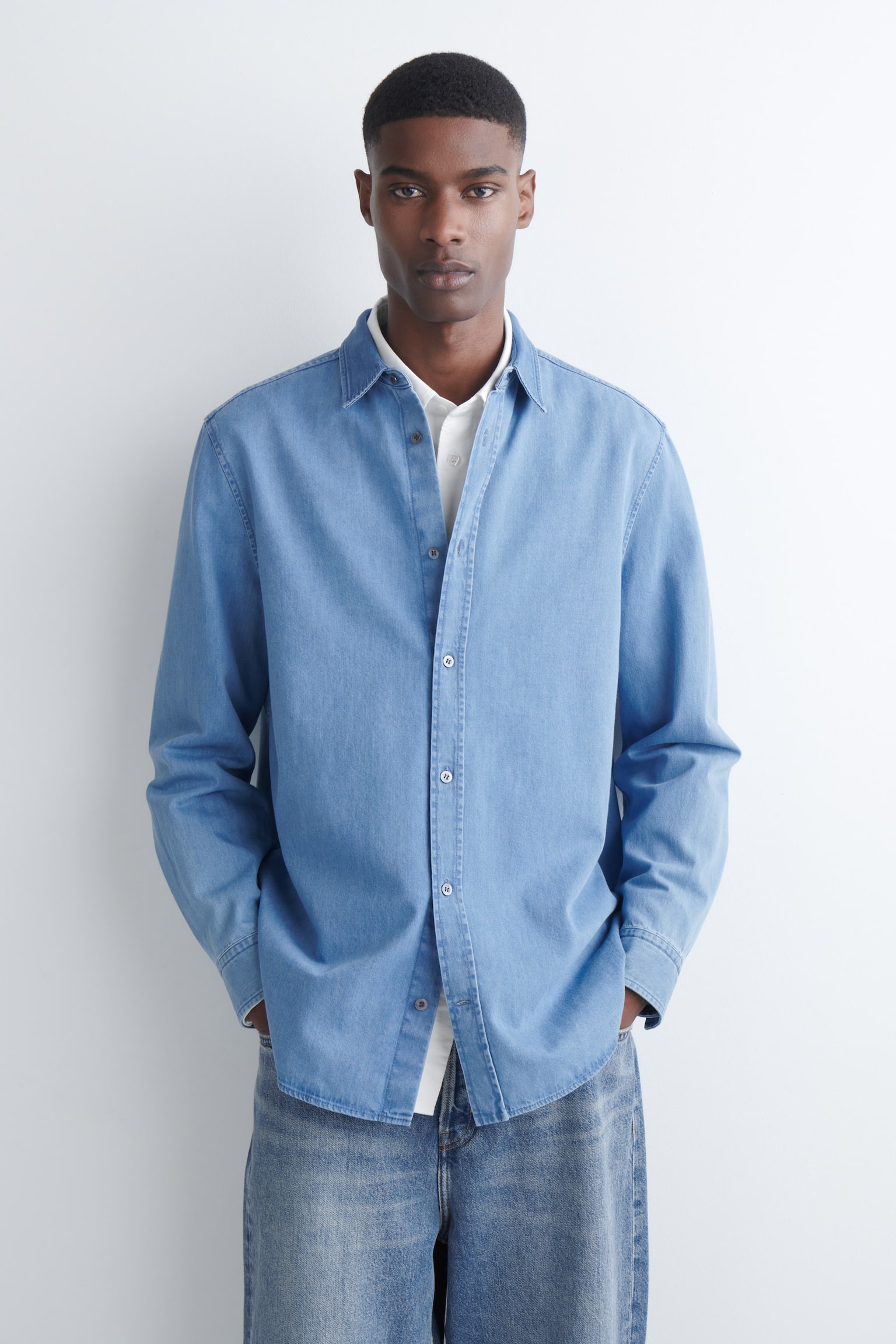 CAMICIA IN DENIM - BLU - 1