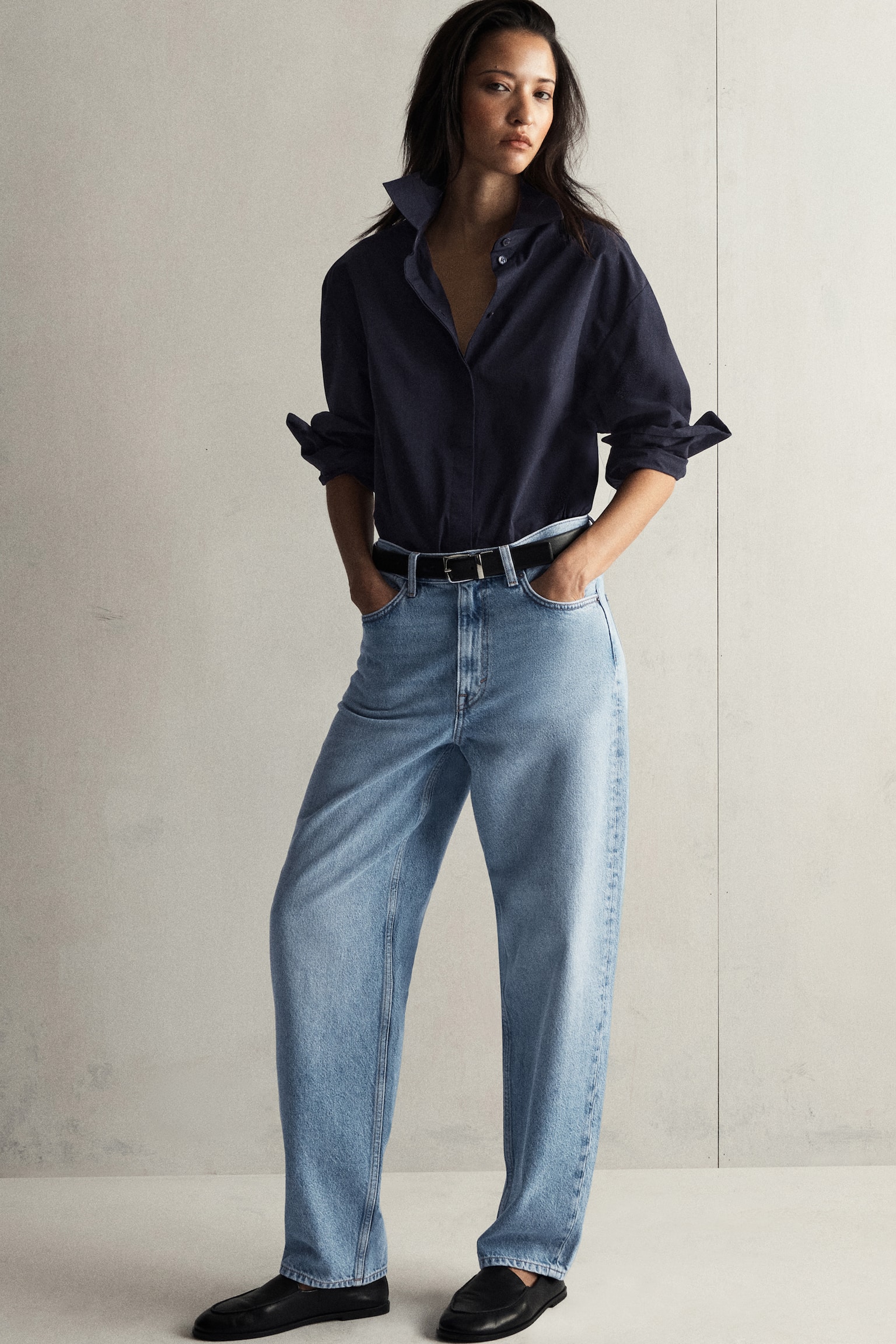 ARCH TAPED DŽÍNY - SVĚTLE MODRÁ/INDIGO/ČERNÁ - 4