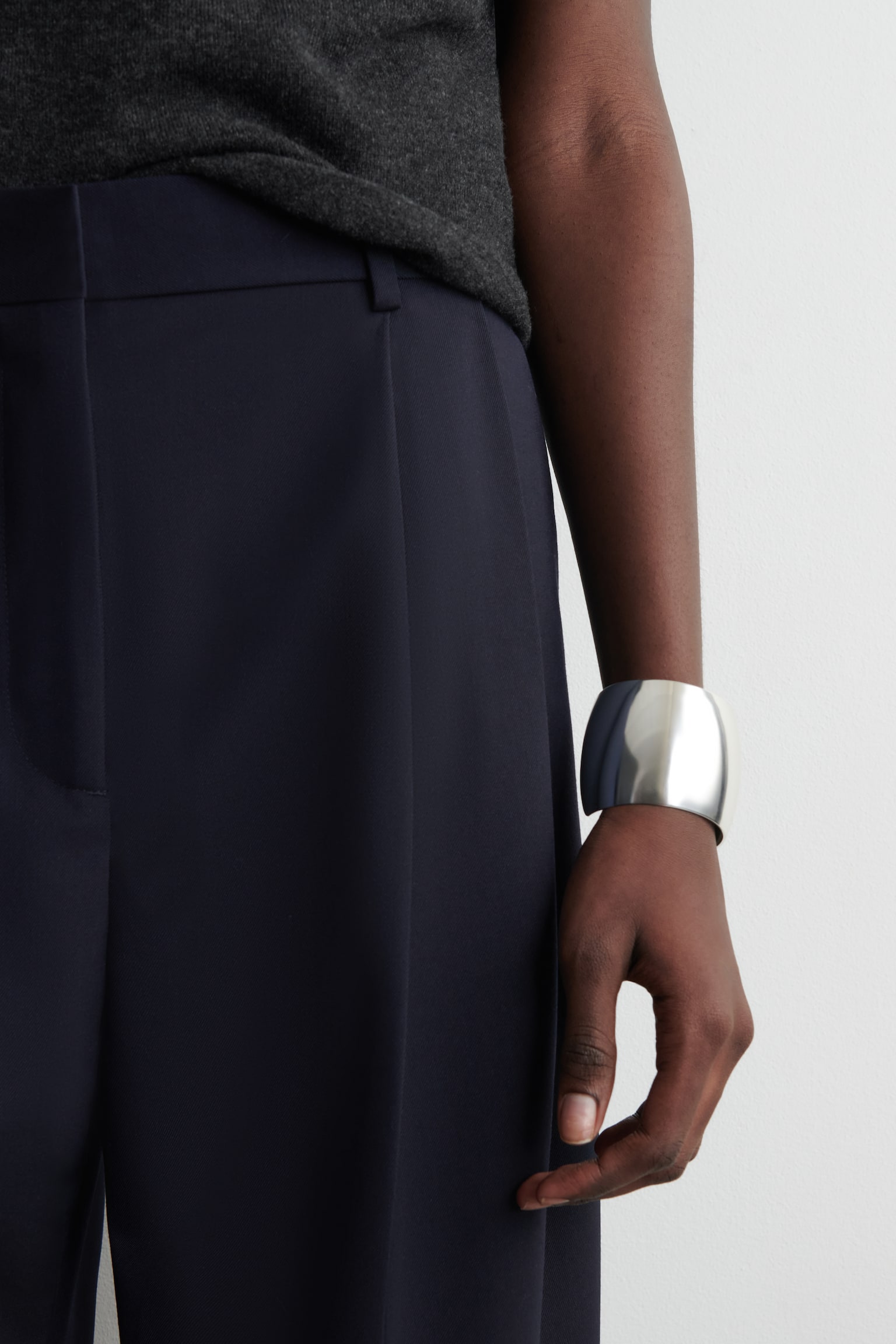 Rennot twill-leveälahkeiset housut - laivastonsininen/musta - 6