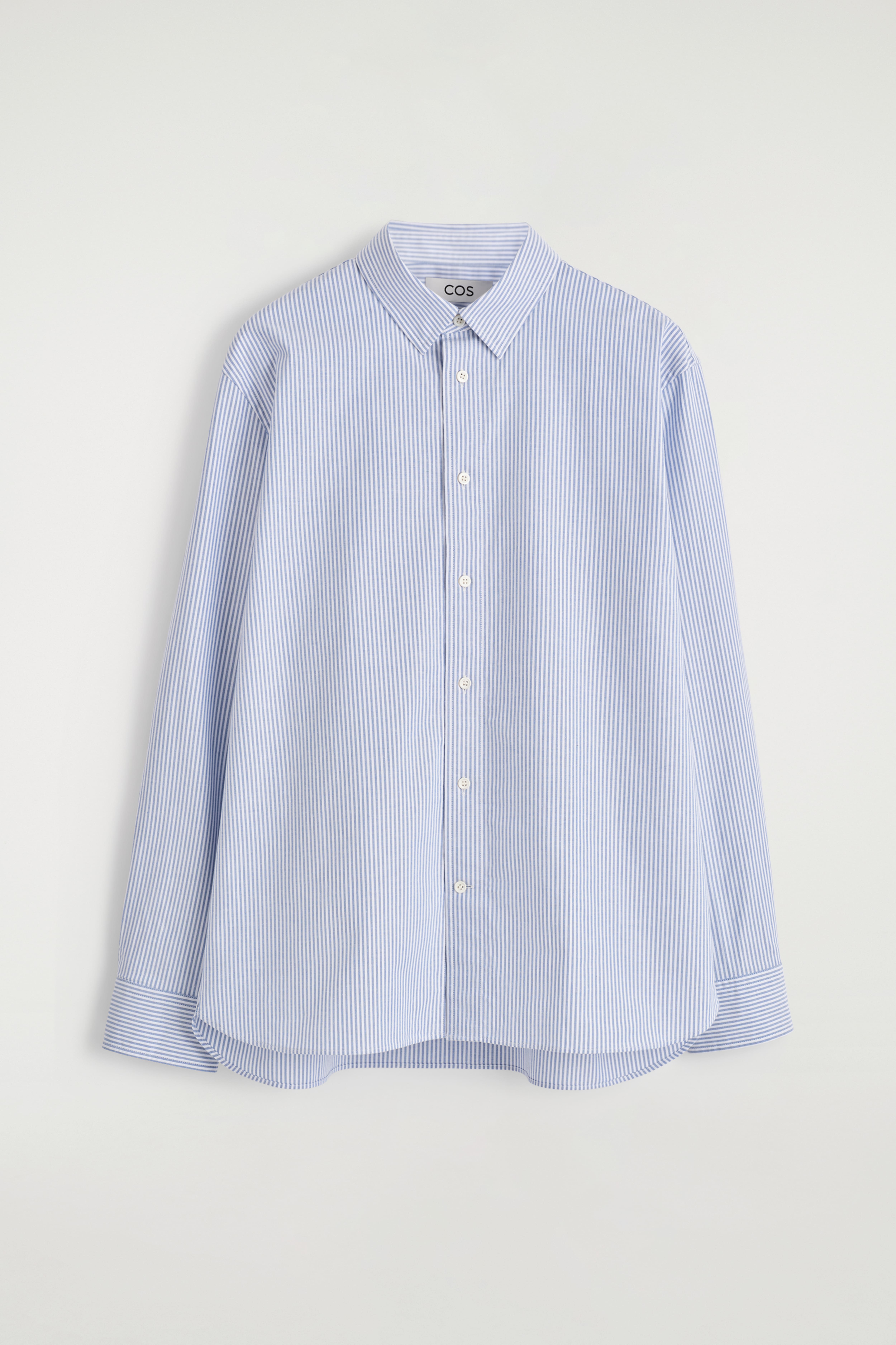 COTTON OXFORD SHIRT - sininen / valkoinen / raidallinen/valkoinen