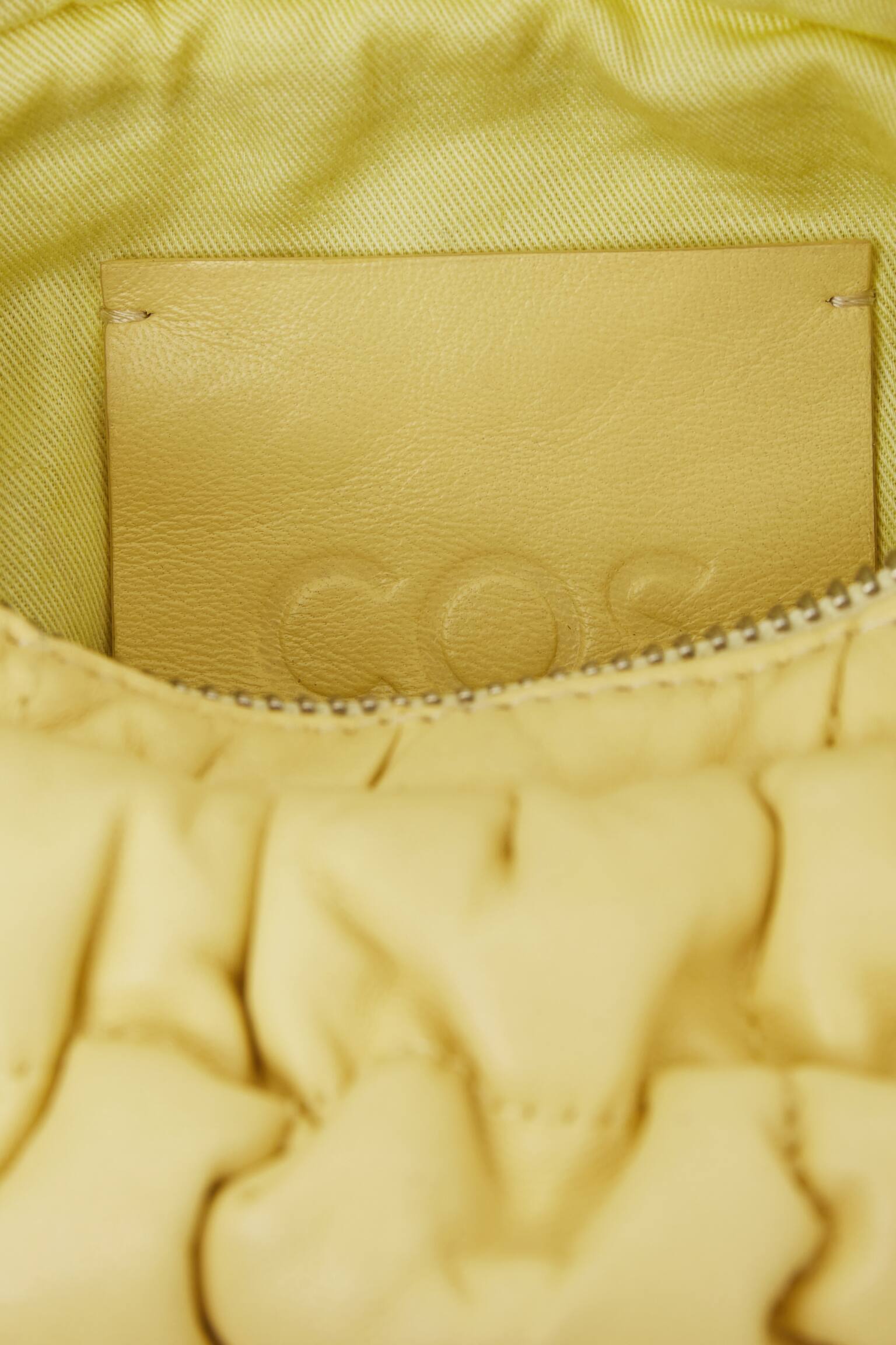 QUILTED MICRO BAG - LEATHER - LIGHT YELLOW - 3