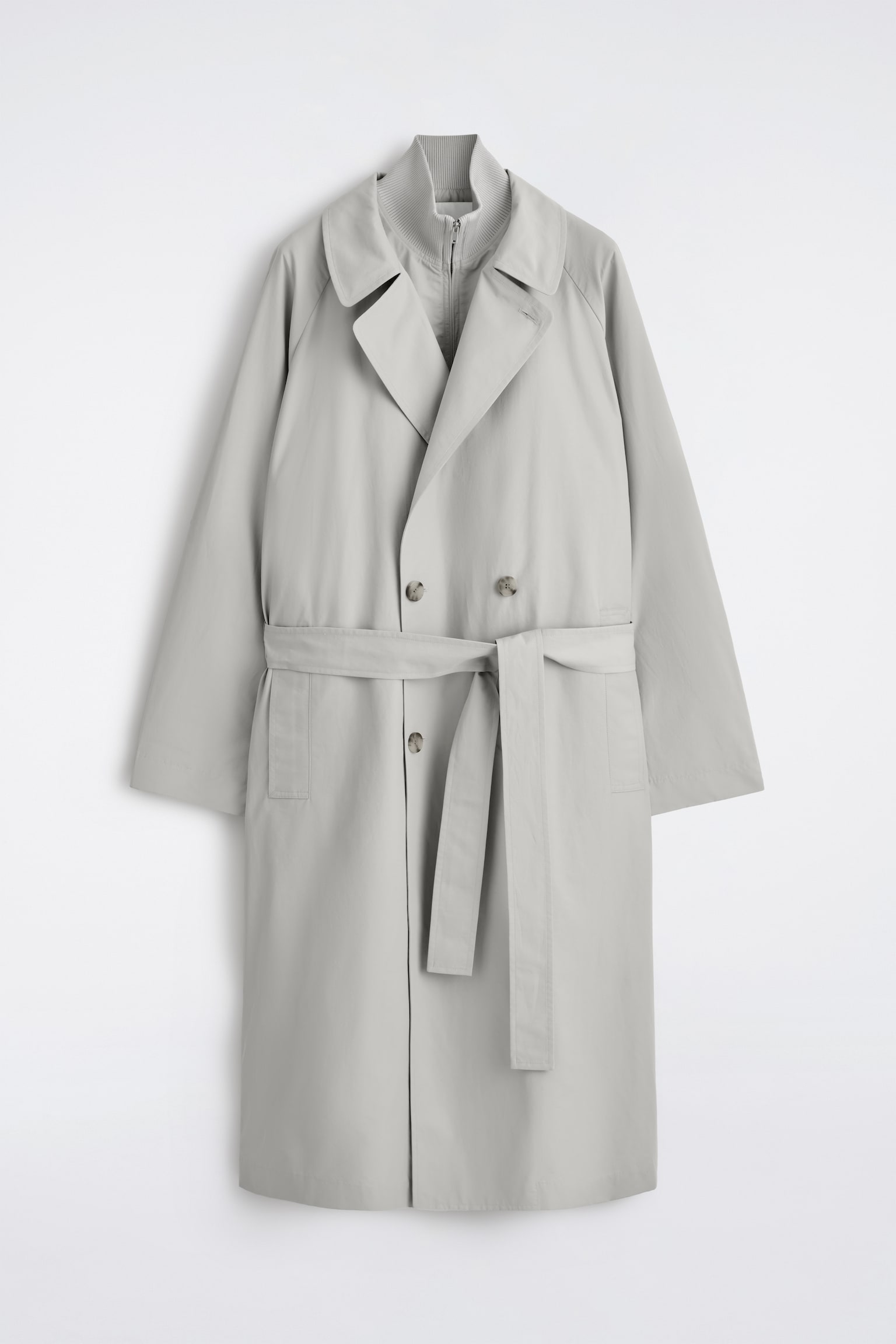 2-IN-1 WASSERABWEISENDER TRENCHCOAT - Hellgrau - 2