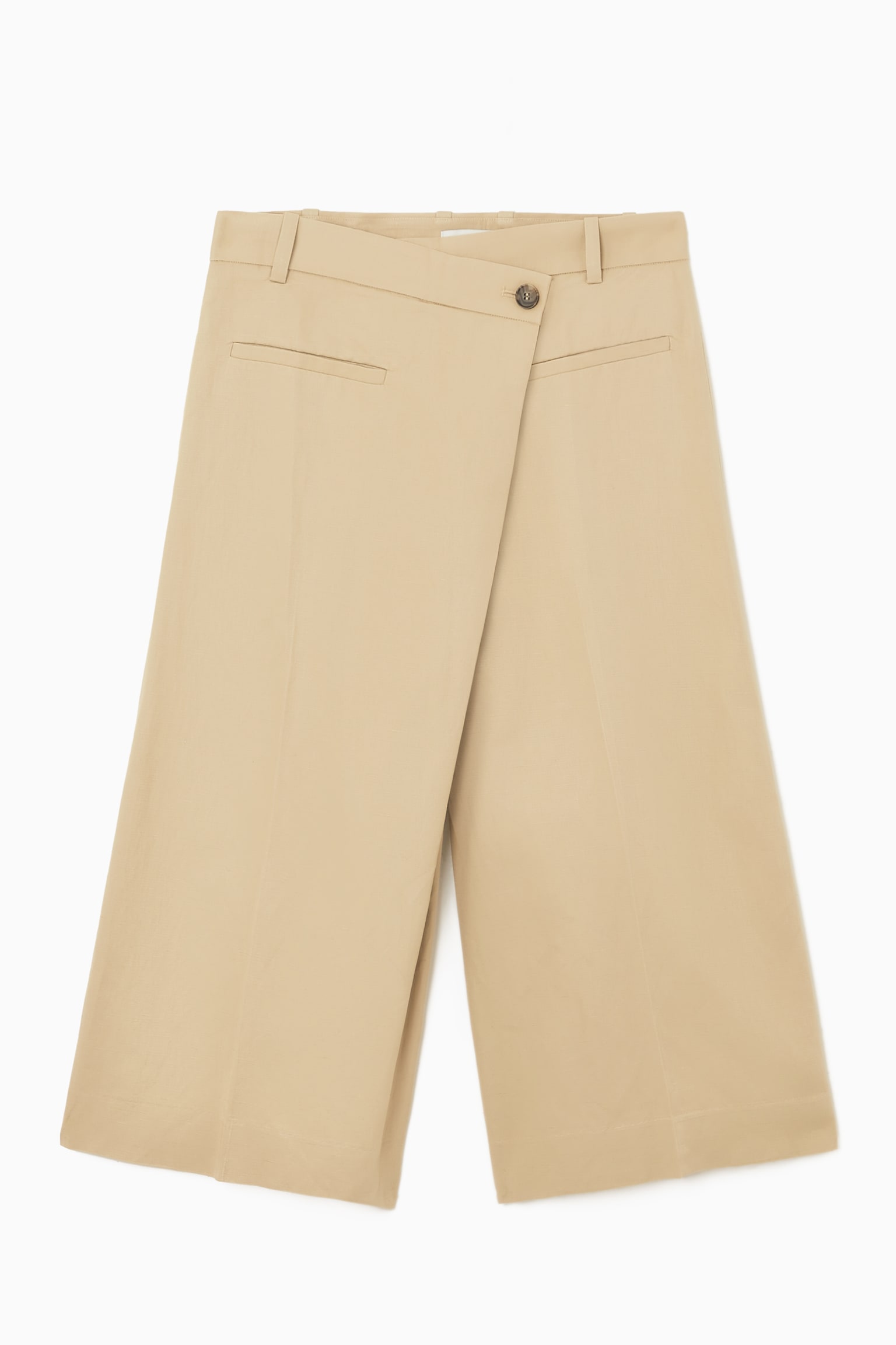 WRAP-FRONT CULOTTES - BEIGE/BLACK - 2