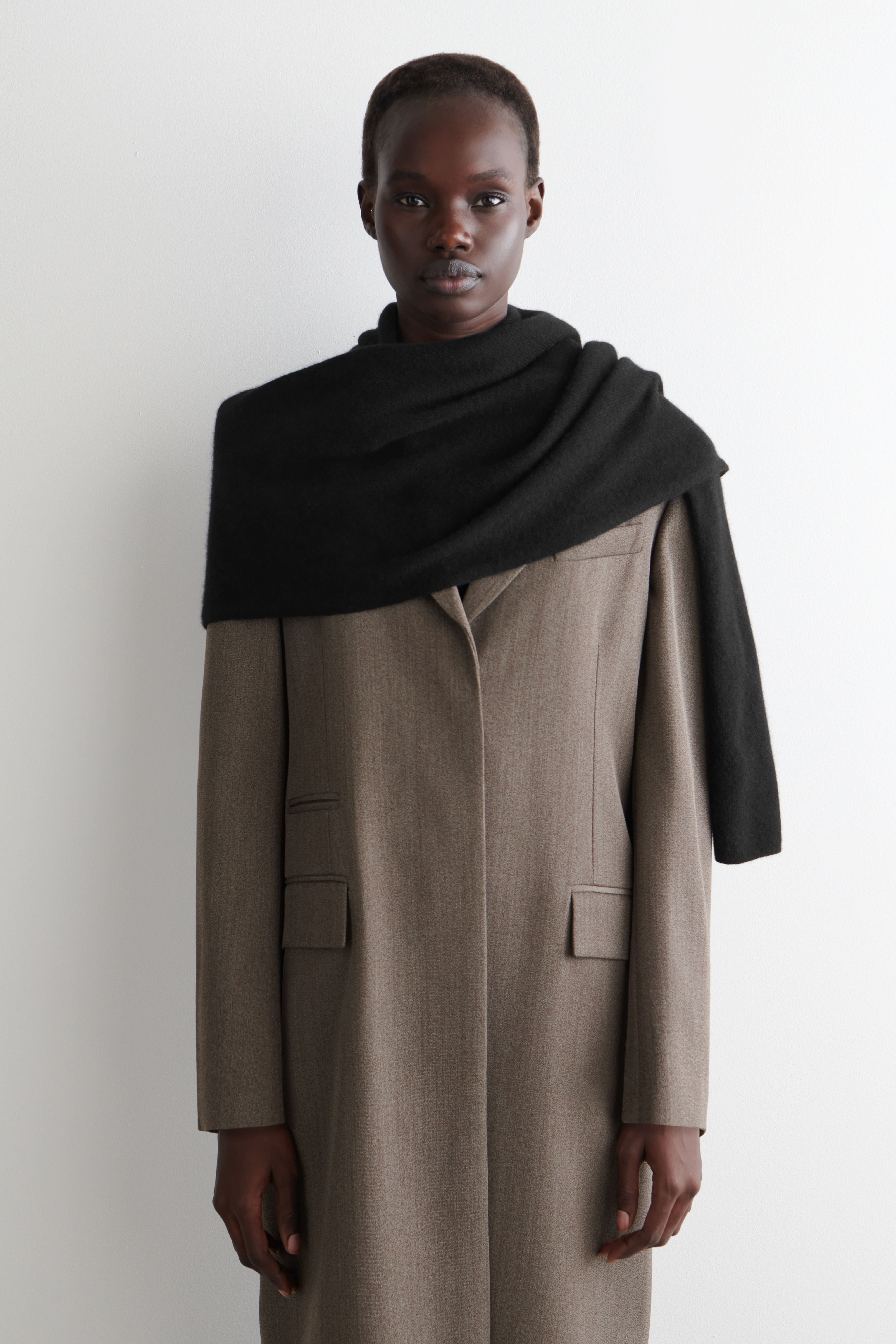 KASCHMIRSCHAL - SCHWARZ/BRAUN/Dunkelgrau