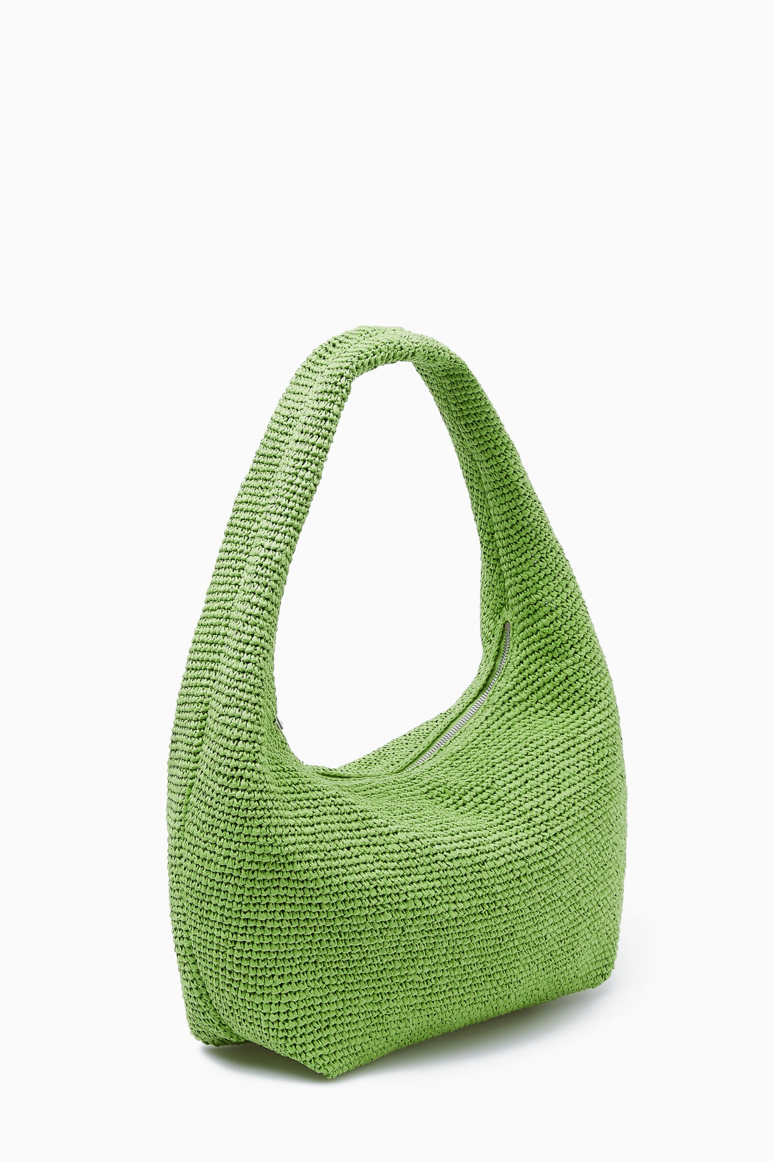 MINI SLING BAG - RAFFIA - GREEN/BEIGE - 6