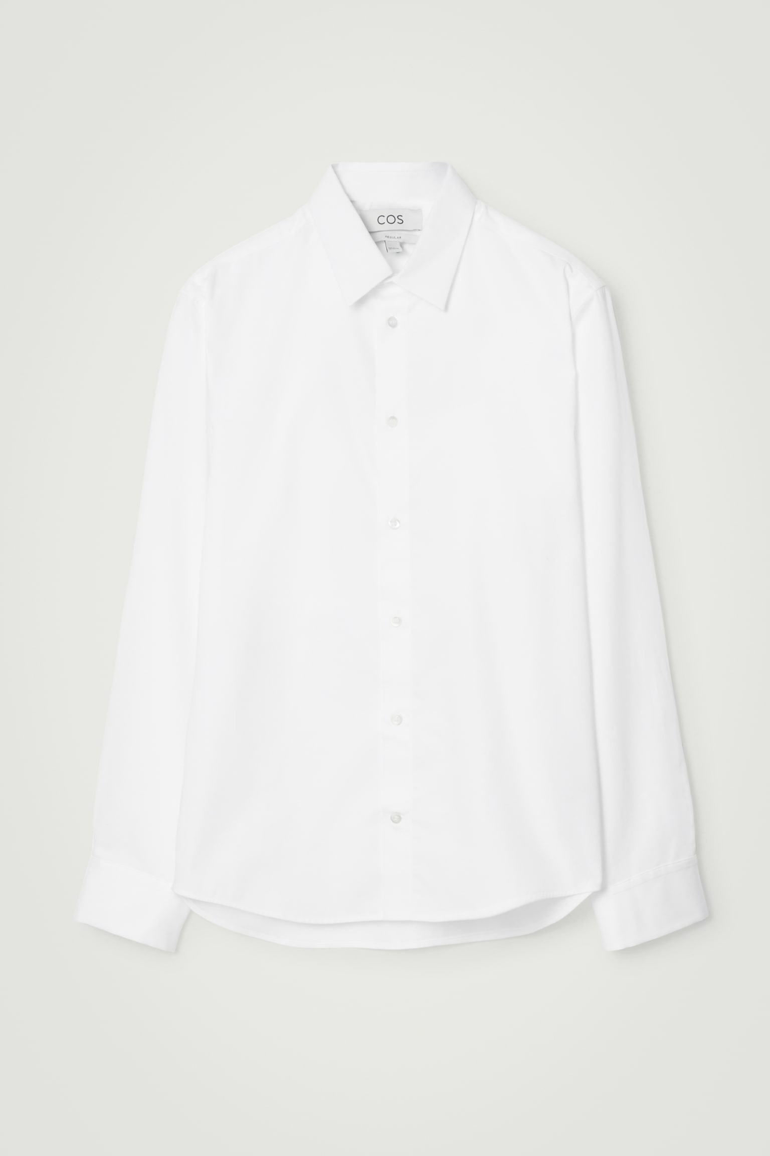 REGULAR TAILORED COTTON SHIRT - WHITE - 2