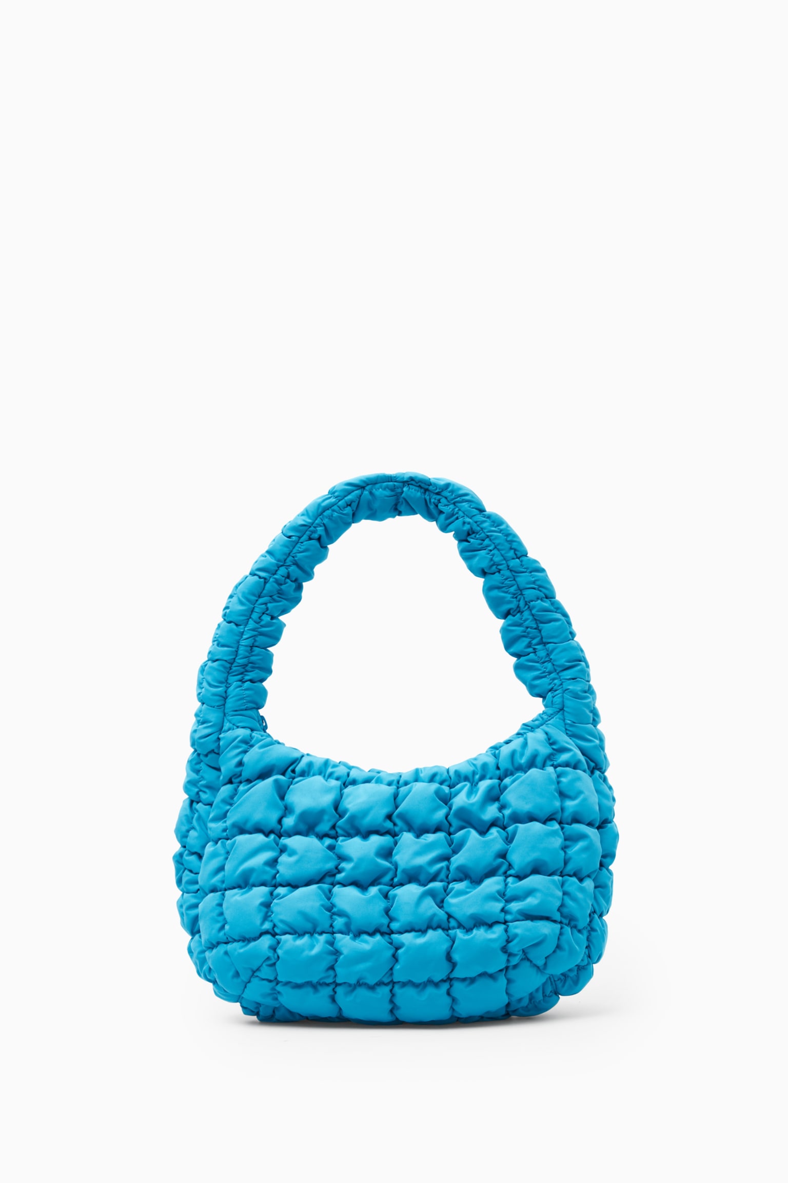 QUILTED MINI BAG - BRIGHT TURQUOISE/OFF-WHITE/LIGHT BLUE/GREY/BLACK - 1