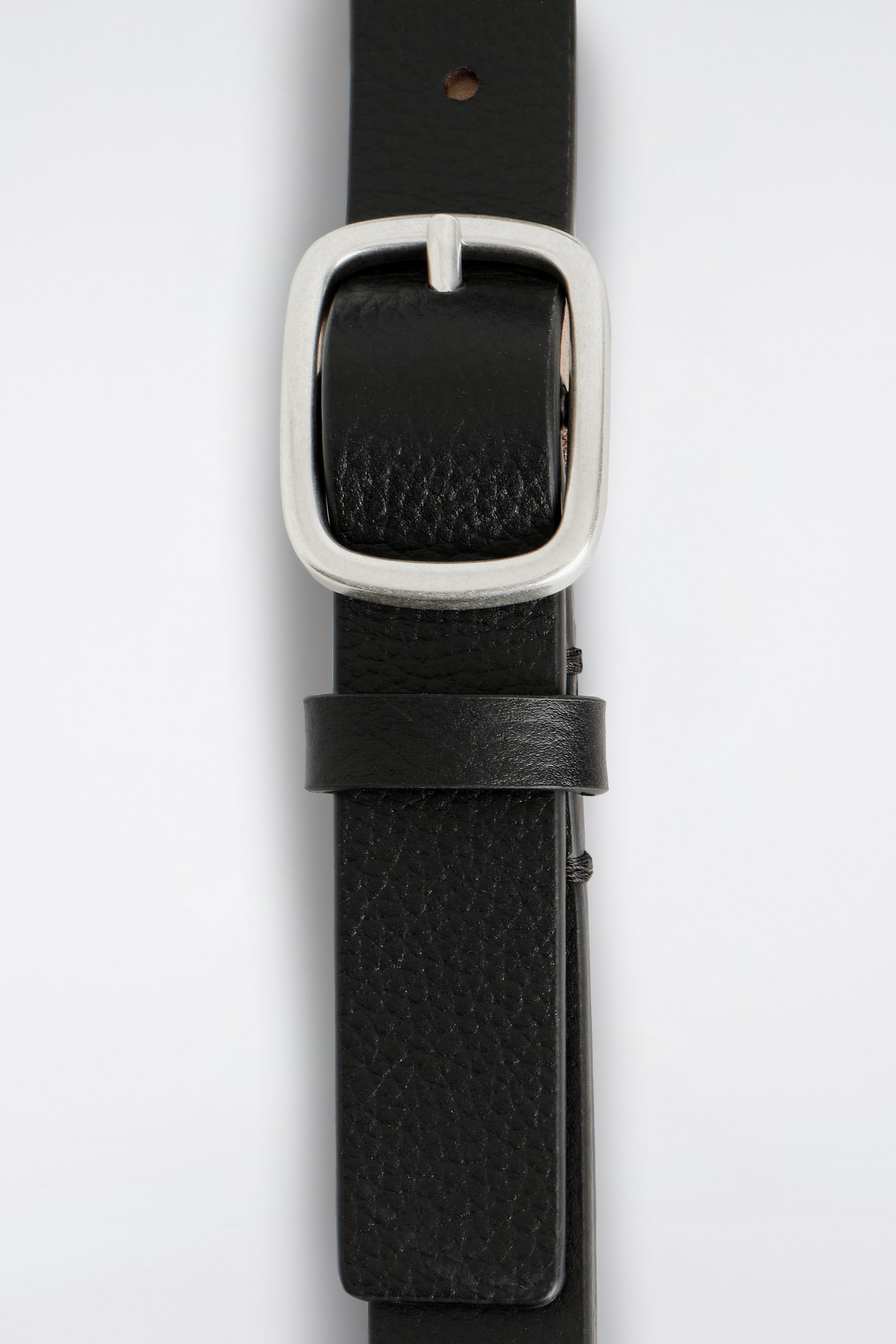 Kuvioitu nahkavyö - musta - 3