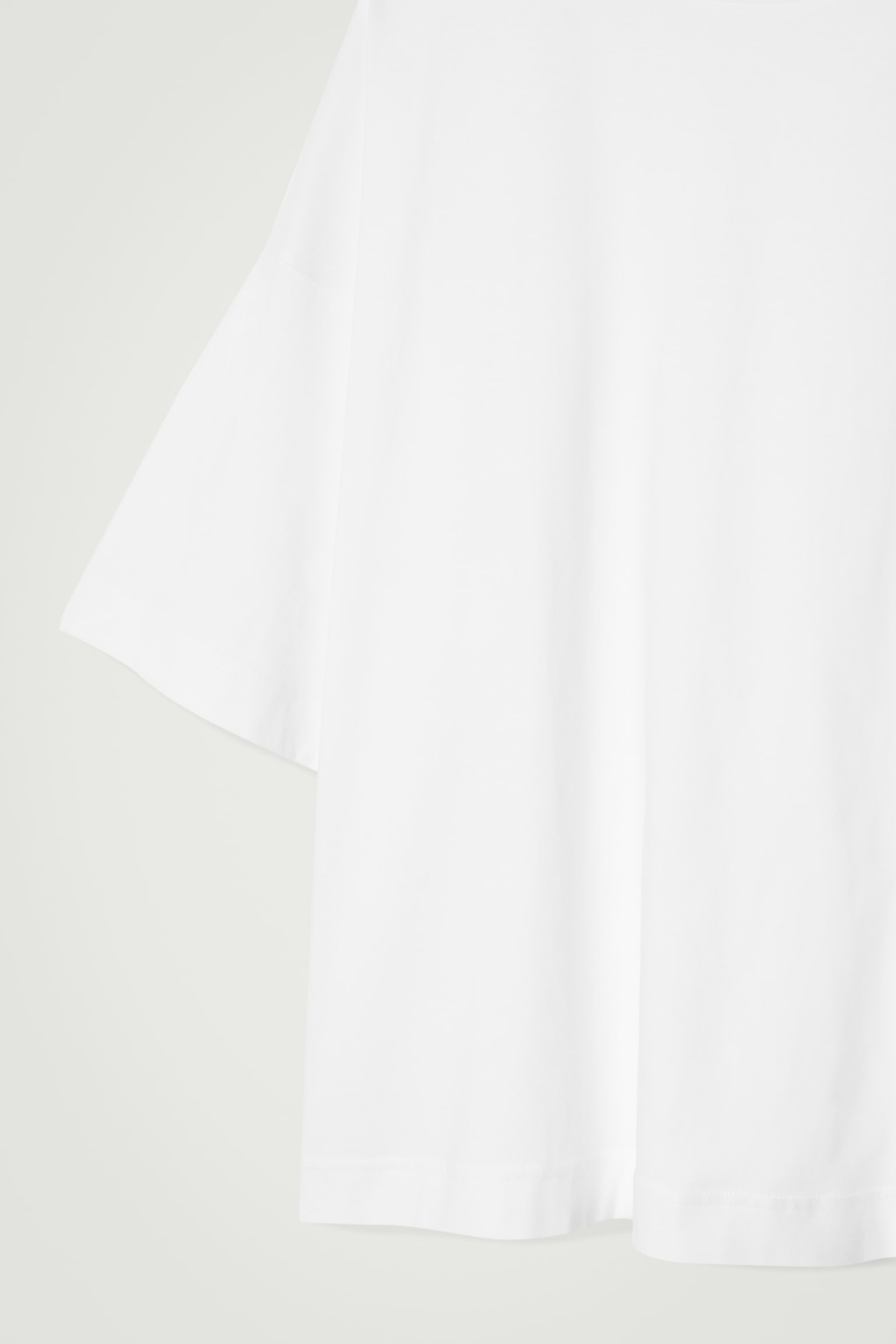 OVERSIZED EXTRA-WIDE COTTON T-SHIRT - WHITE/PALE YELLOW/GREEN - 4