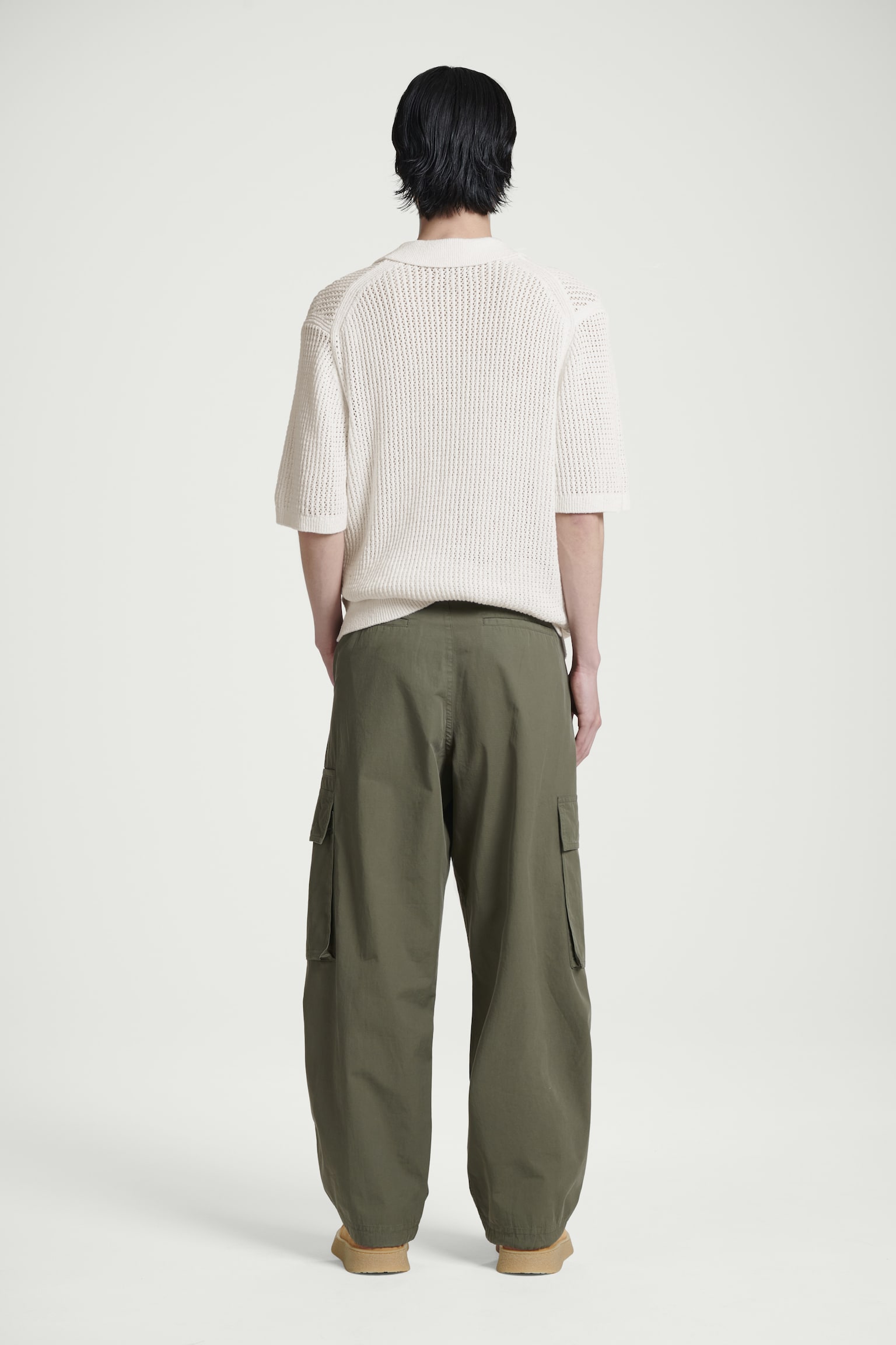 COTTON CARGO TROUSERS - KHAKI/BEIGE - 6