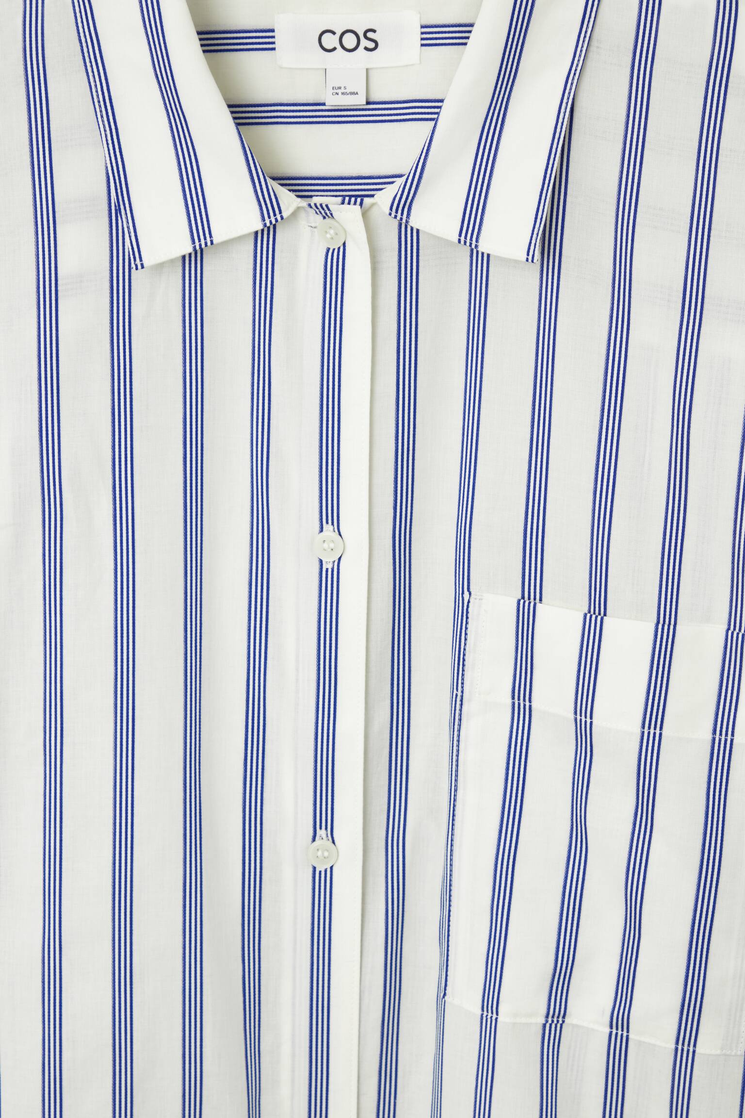 STRIPED PYJAMA SHIRT - WHITE / BLUE / STRIPED - 6