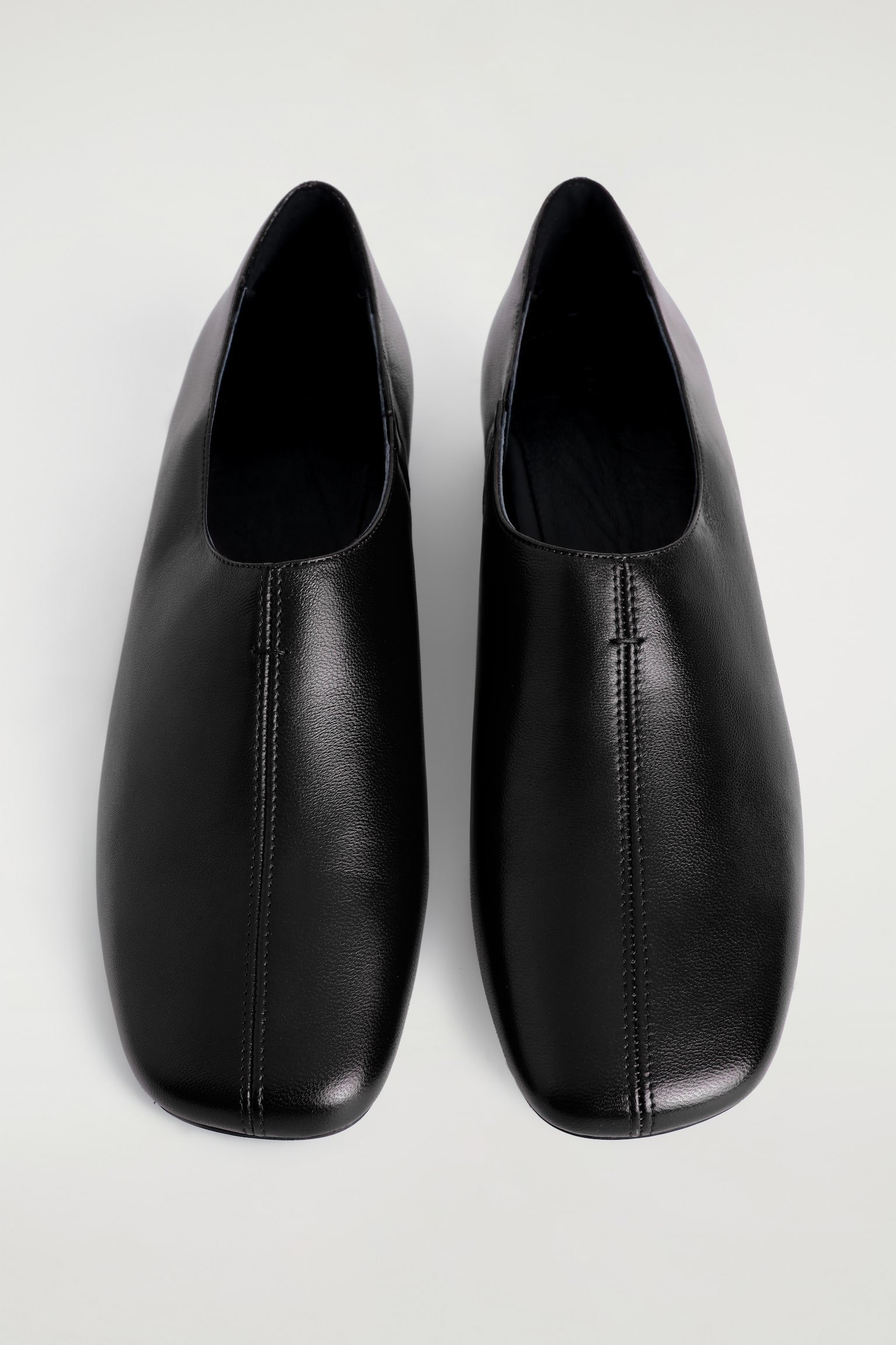 KOŽENÉ TOPÁNKY NA PODPÄTKU SO ŠTVORCOVOU ŠPIČKOU - BLACK - 4
