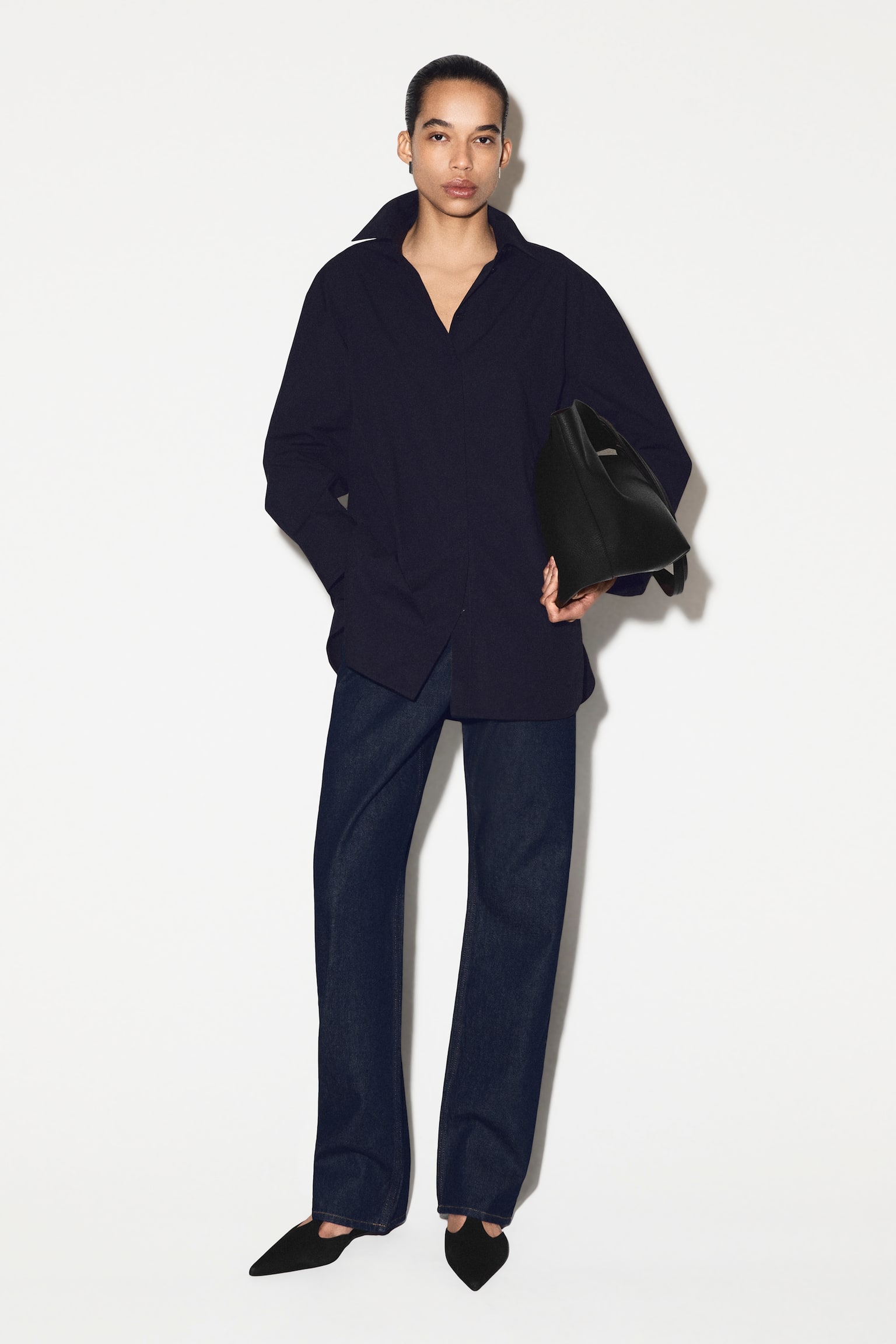 Reprise-suoralahkeiset farkut - Tummanindigo/musta/Haalistunut sininen - 10