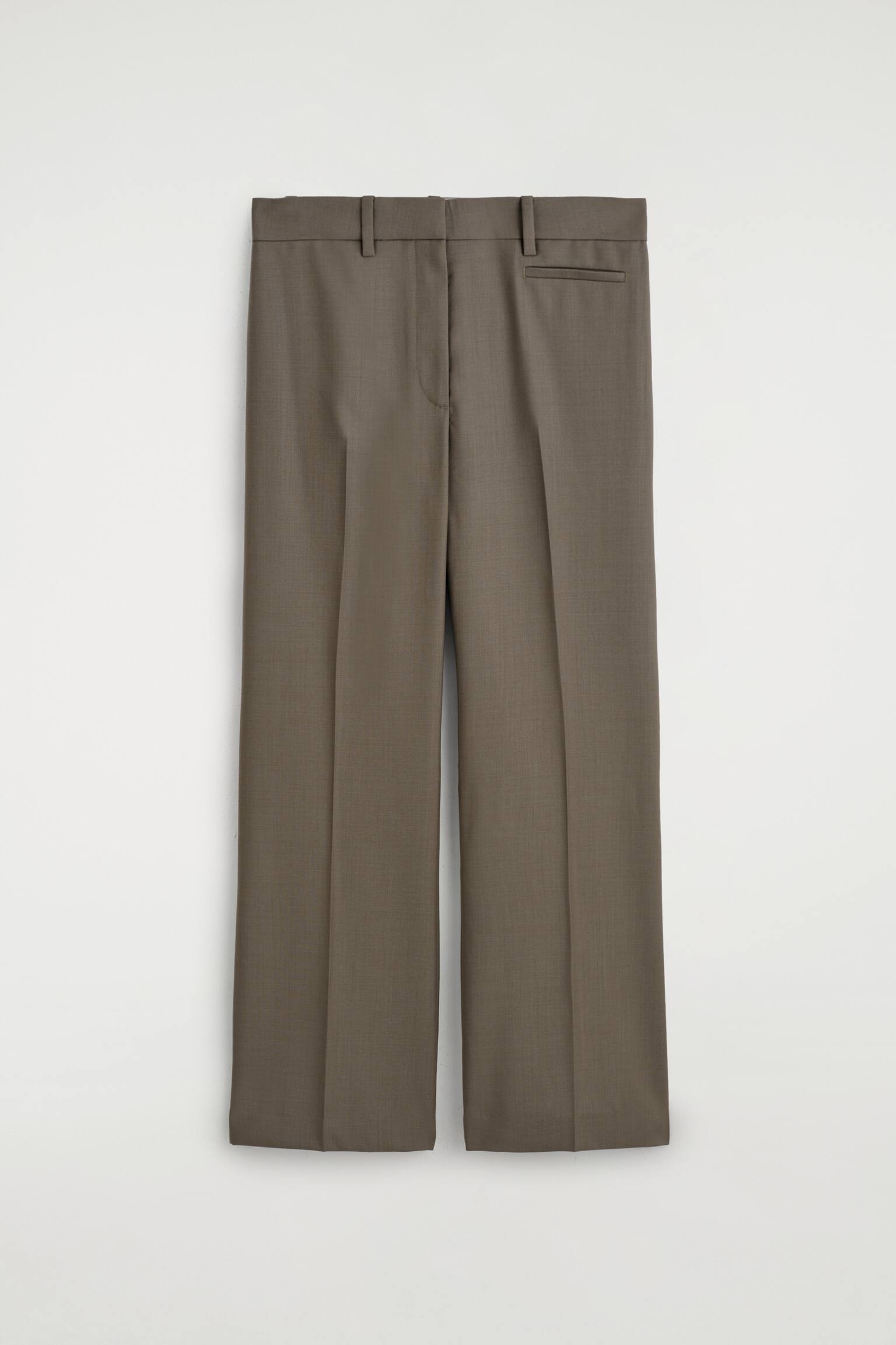 Skreddersydde bootcut-bukser i ulltwill - Taupe - 2