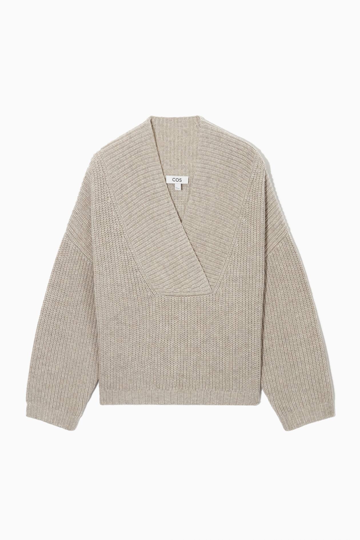 Cos Cashmere Pullover Roter Grobstrick Pullover COS