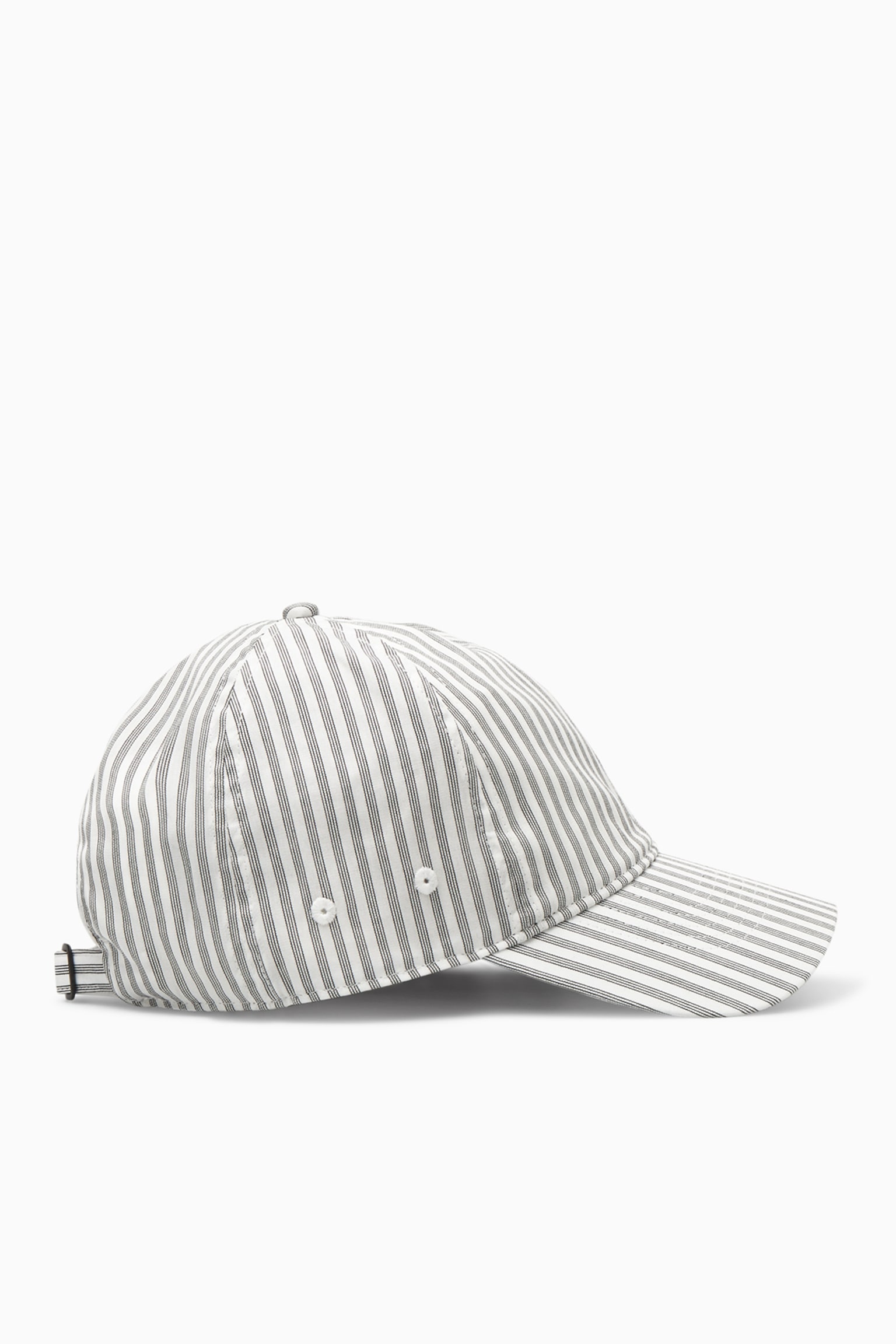 STRIPED BASEBALL CAP - WHITE / STRIPED - 1