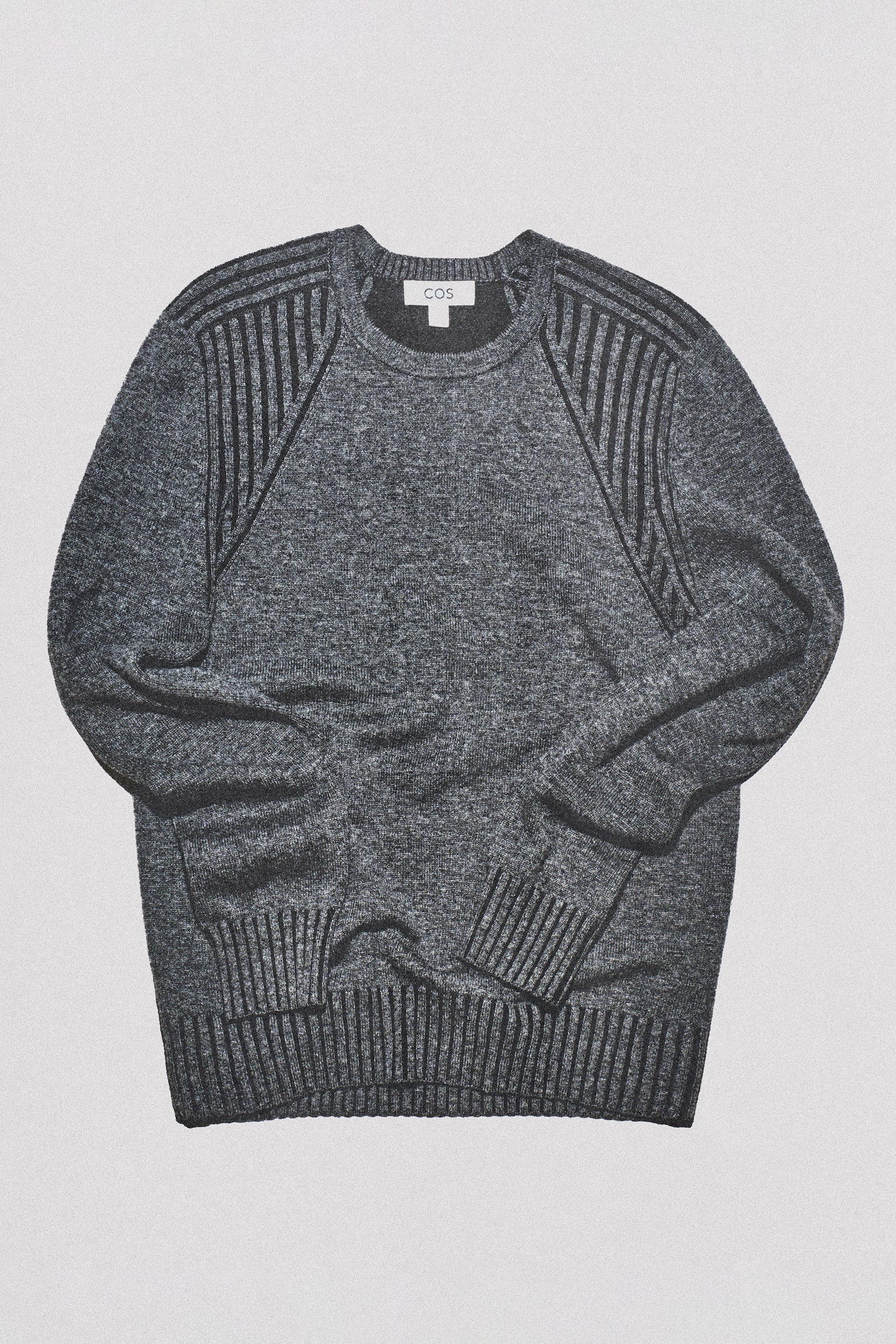 MERINO-CASHMERE CREW-NECK JUMPER - СИВО - 5