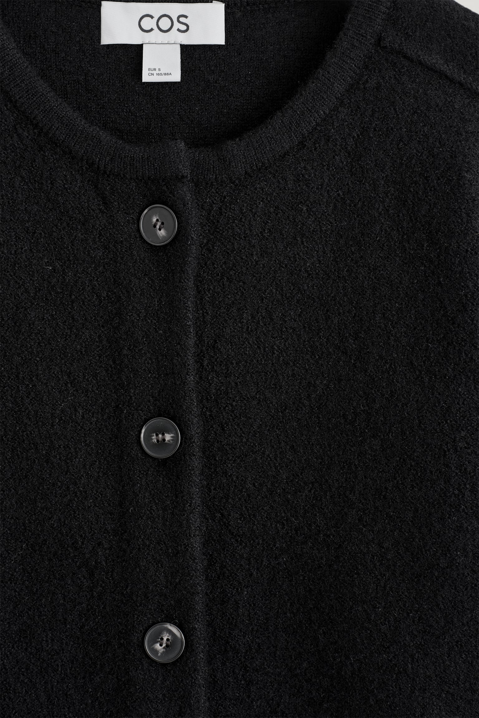 GEKOKT WOL VEST - ZWART/BRUIN - 5