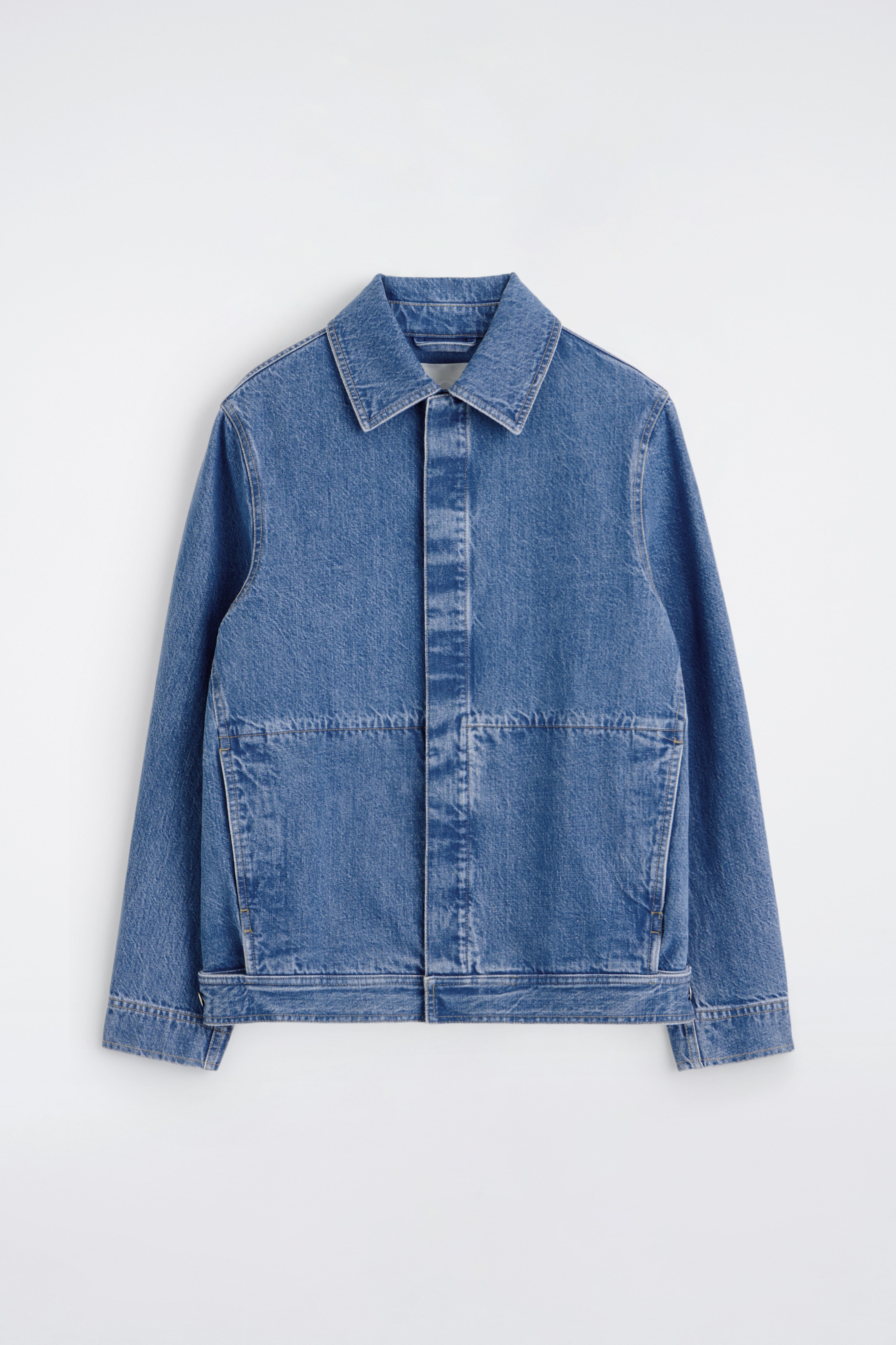 VESTE EN DENIM MINIMALISTE - BLEU