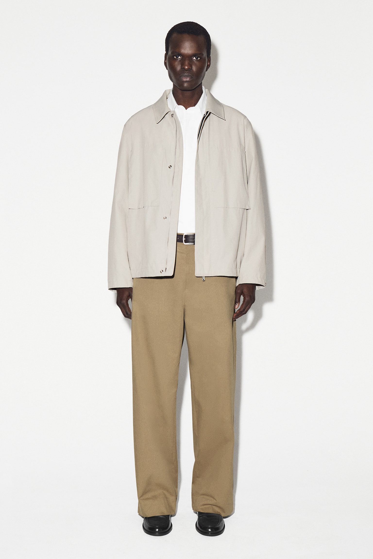 CHINOS I BOMULL MED VIDA BEN - BEIGE/SVART - 5
