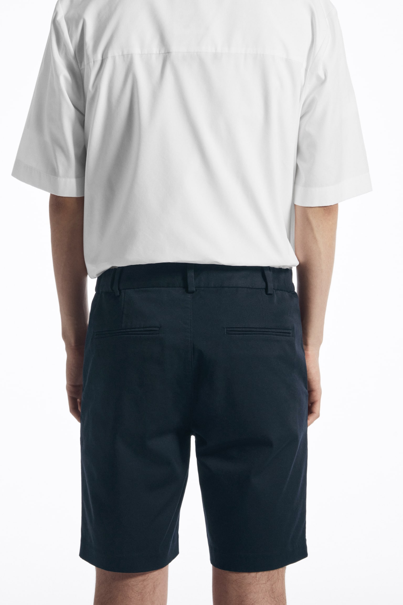 CLASSIC CHINO SHORTS - NAVY/TAN BEIGE - 4