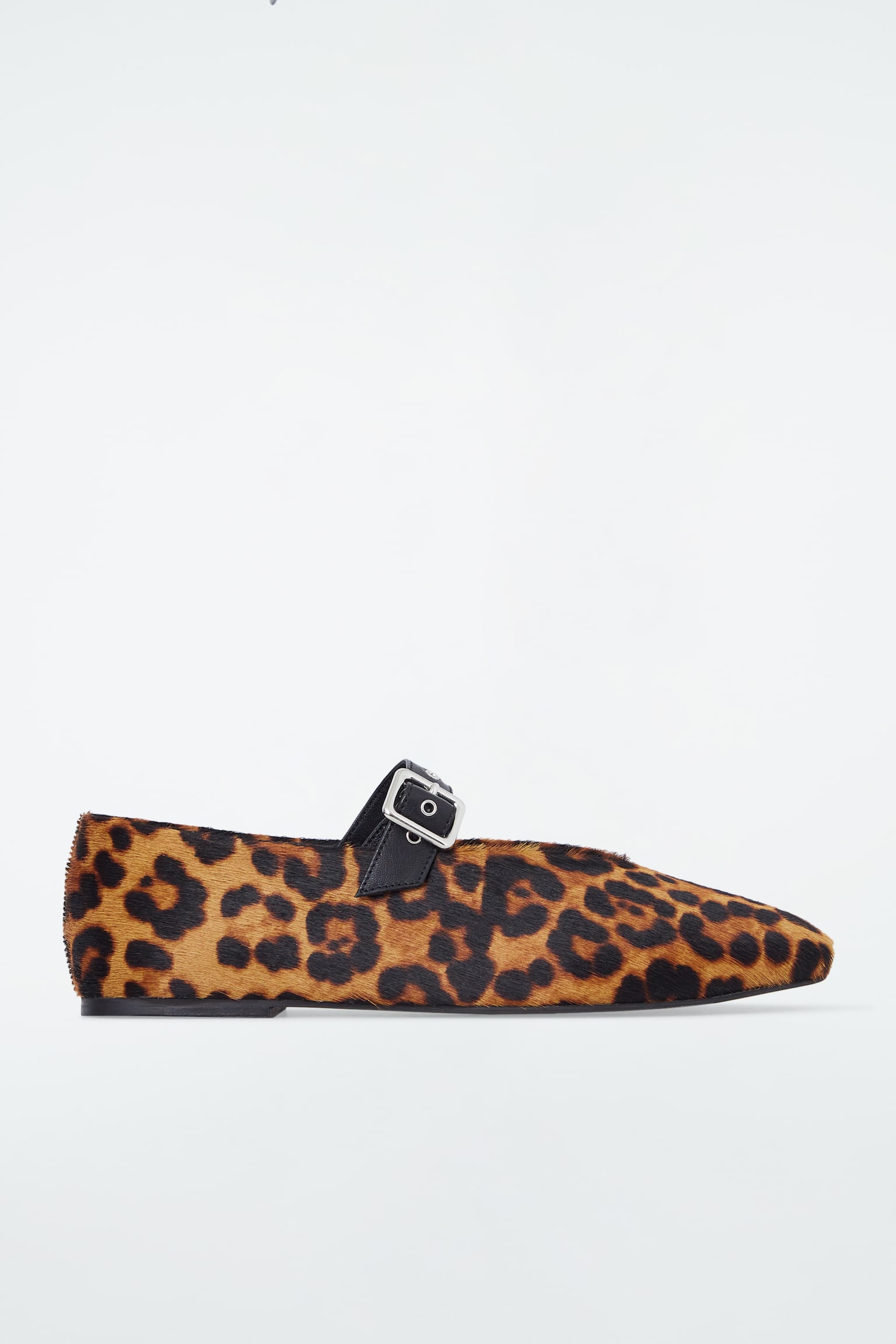 LEOPARD-PRINT PONY HAIR BALLET FLATS - LEOPARD - 2