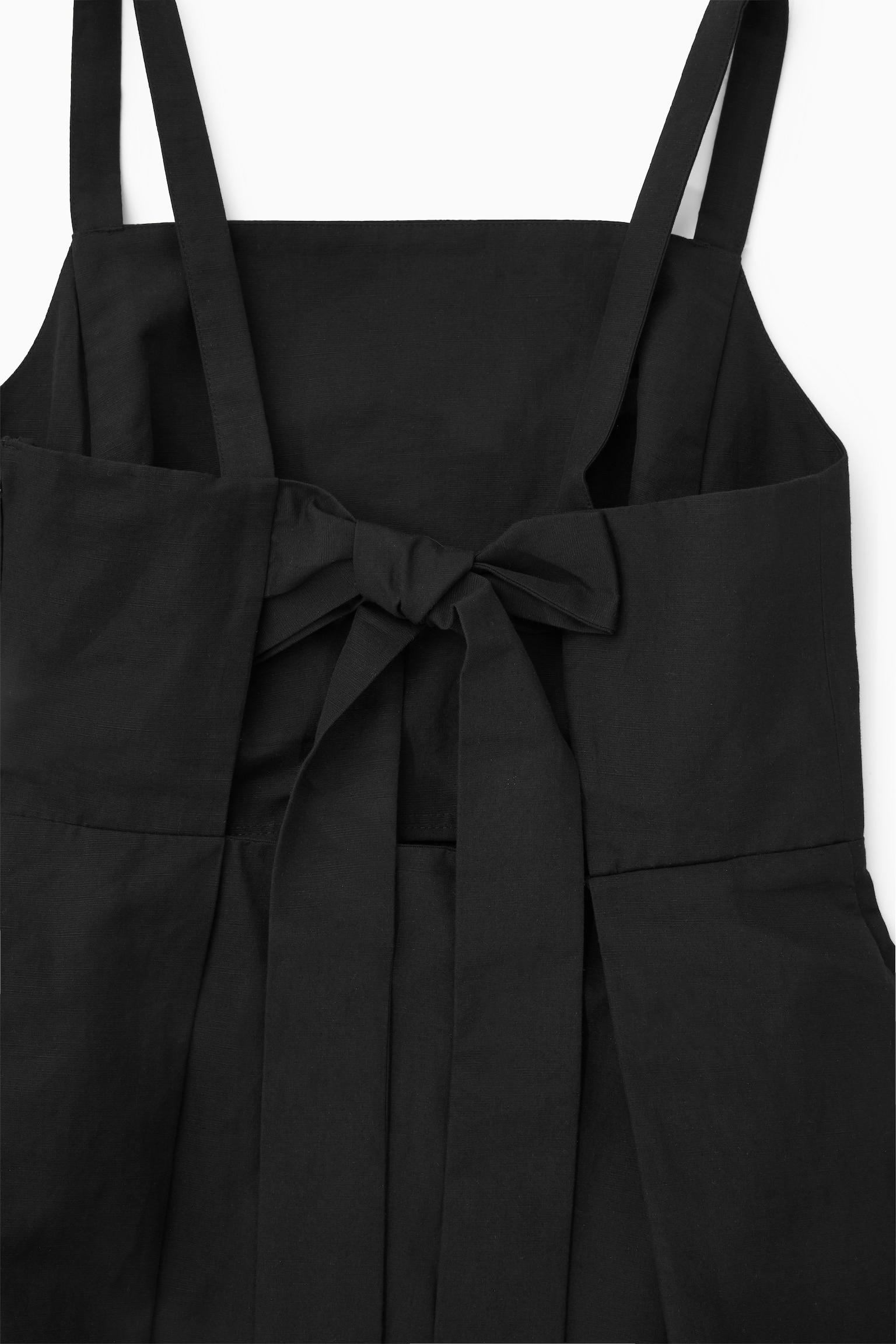 OPEN-BACK MINI PINAFORE DRESS - BLACK/WHITE - 2