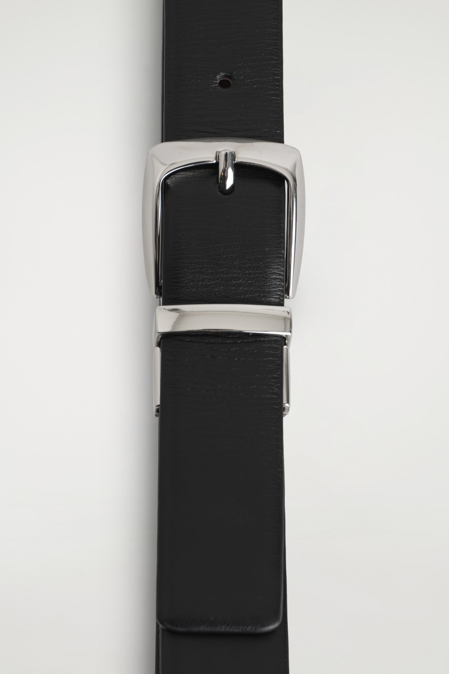 OMKEERBARE LEREN RIEM - Bruin croco-effect / zwart/slangenhuid-effect / zwart - 5