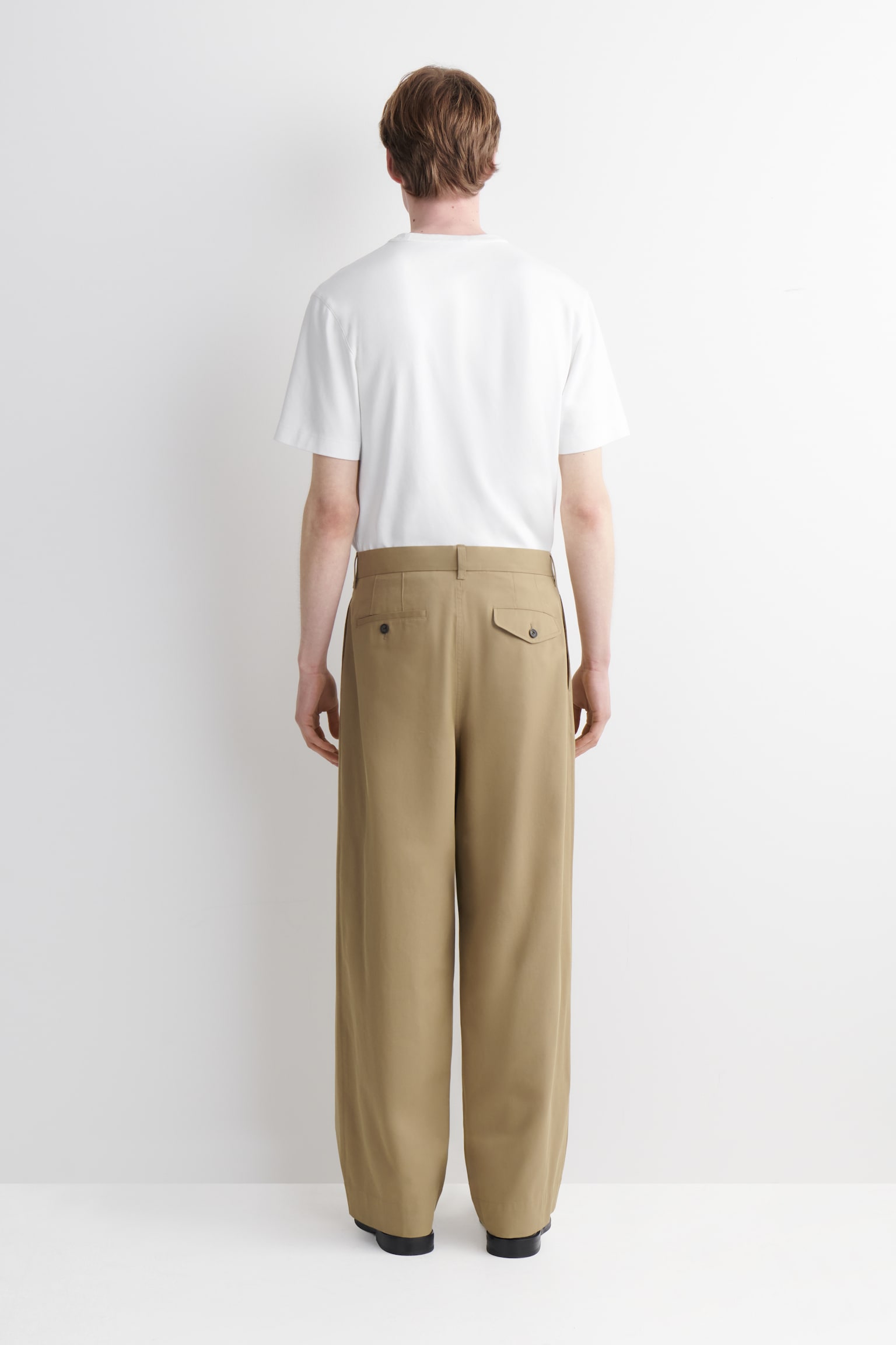 CHINOS I BOMULL MED VIDA BEN - BEIGE/SVART - 3