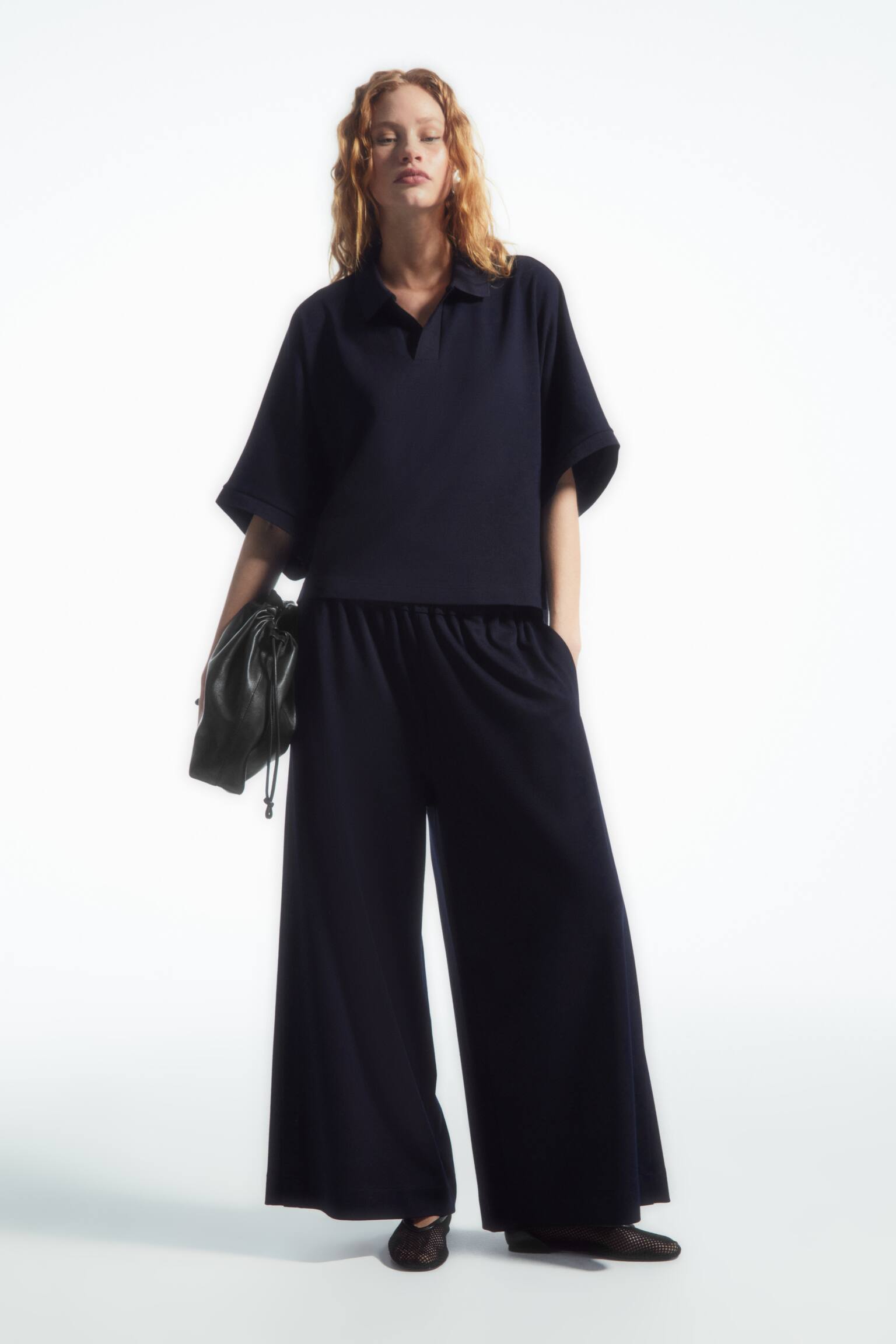 MILANO-KNIT CULOTTES - NAVY BLUE - 1