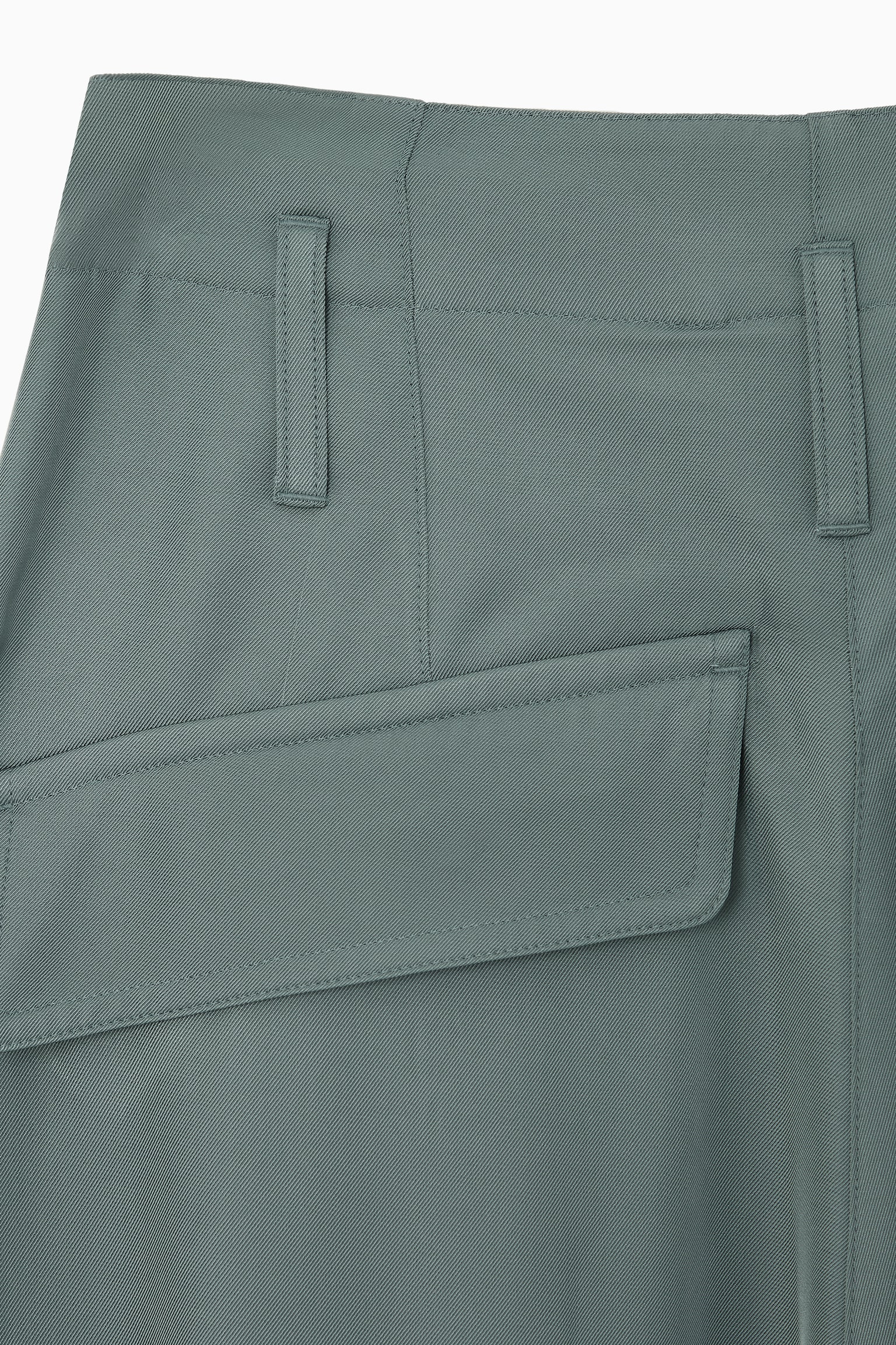 PAPERBAG UTILITY TROUSERS - TEAL/BLACK - 7