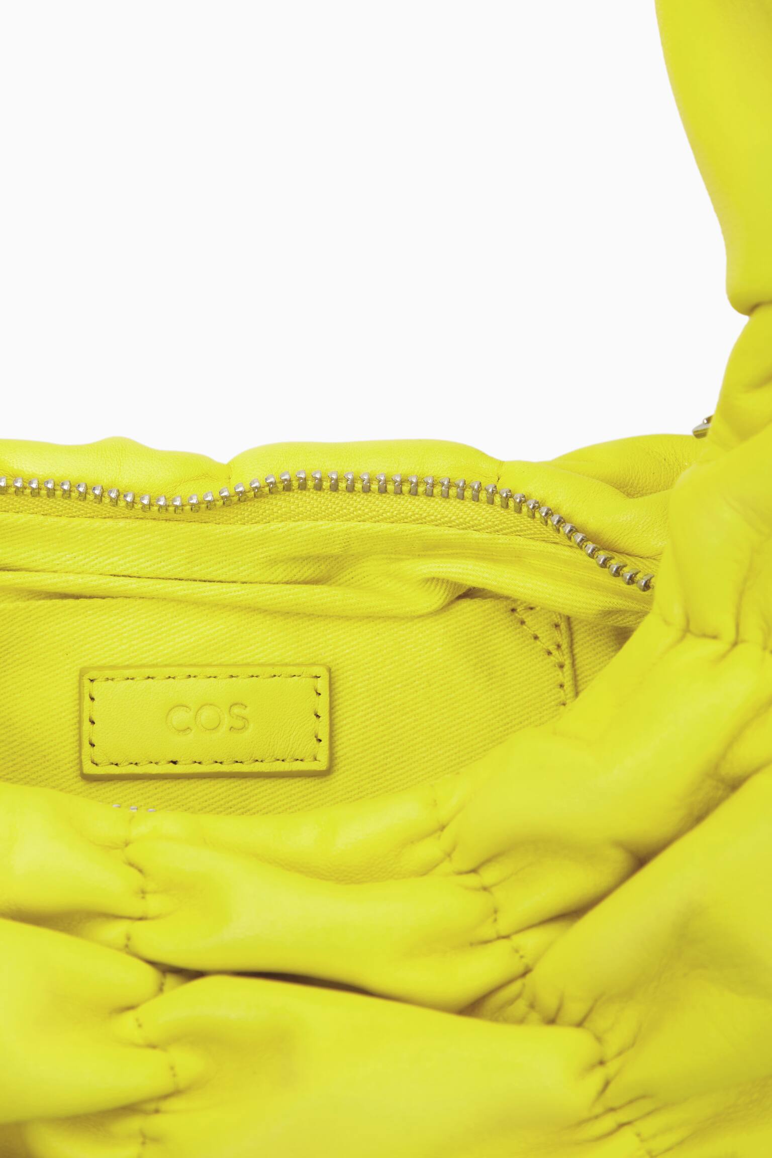 RIPPLE SHOULDER BAG - LEATHER - YELLOW/BLACK - 5