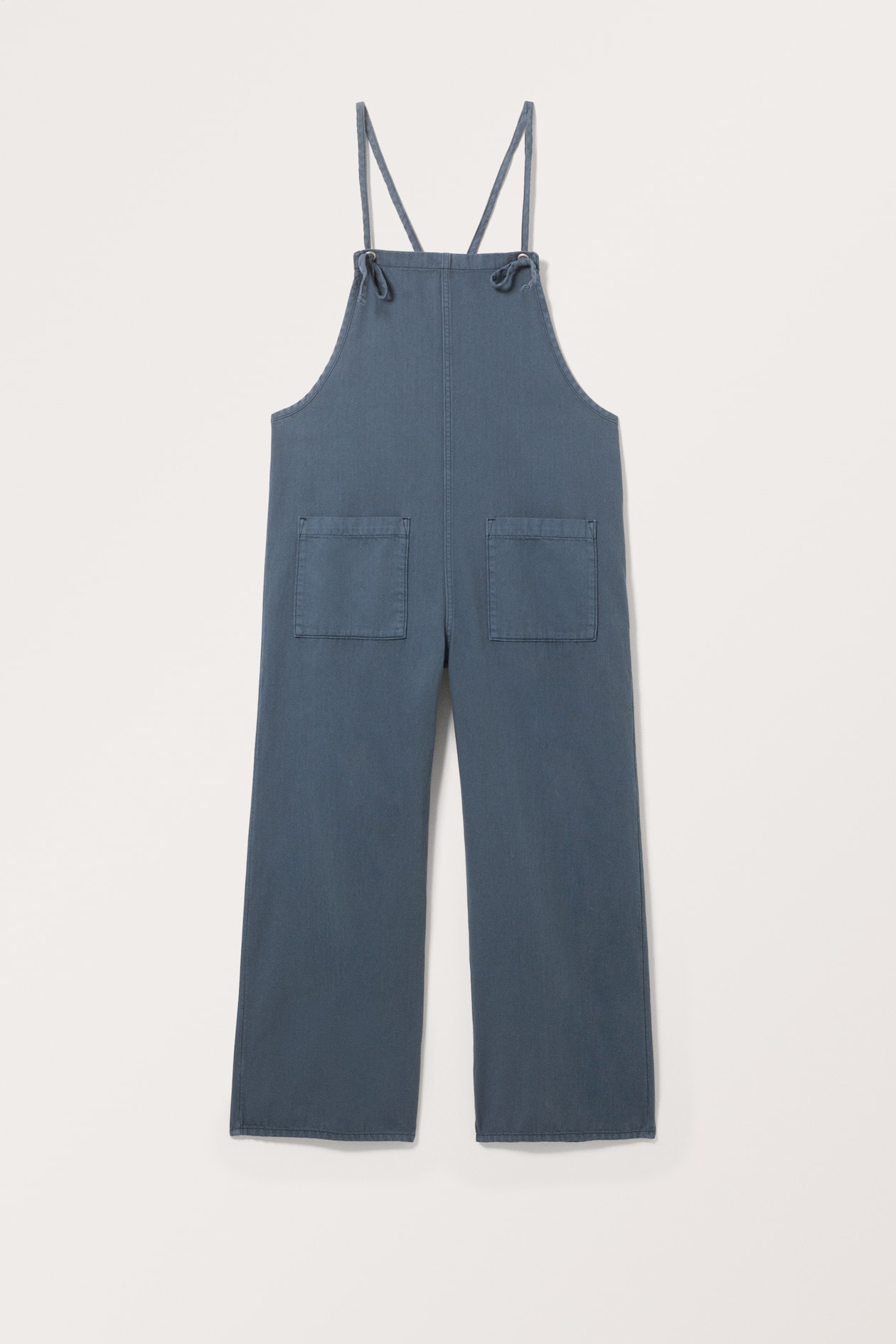 Tie Denim Dungarees - Long - Blue - Ladies | H&M GB