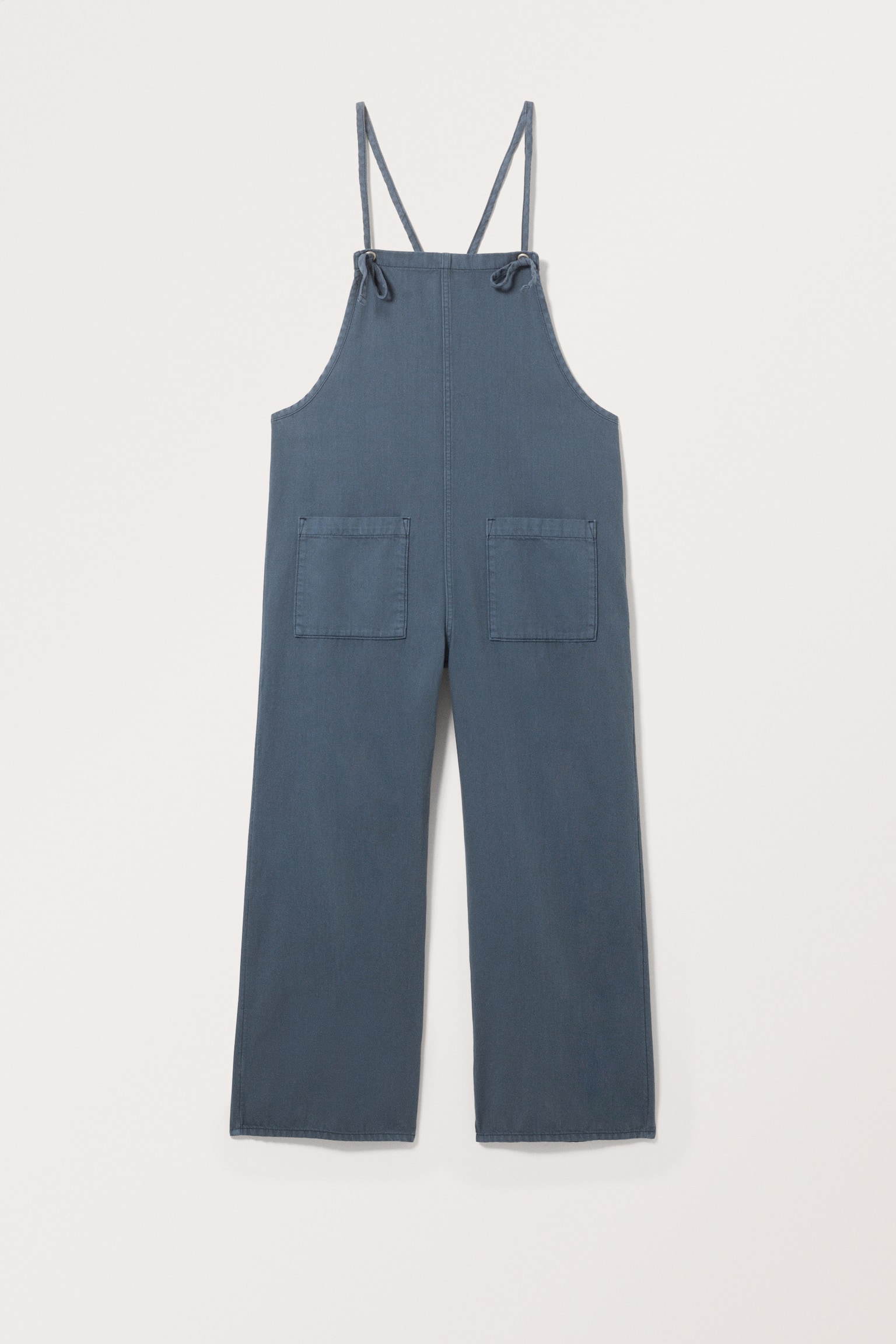 Tie Denim Dungarees - Blue/Black - 2