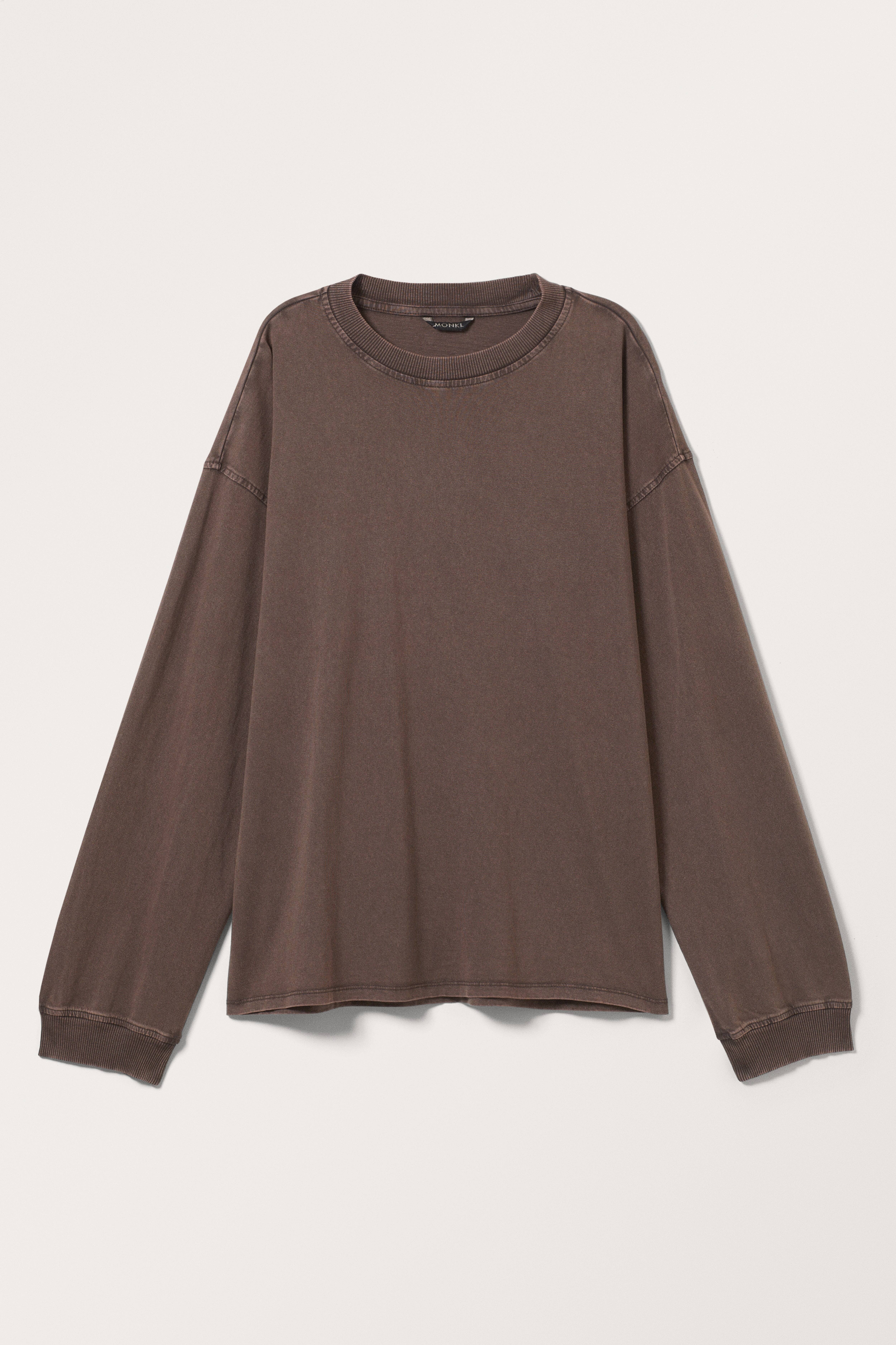 Oversized Long Sleeve T-shirt - Rundausschnitt - Langarm  