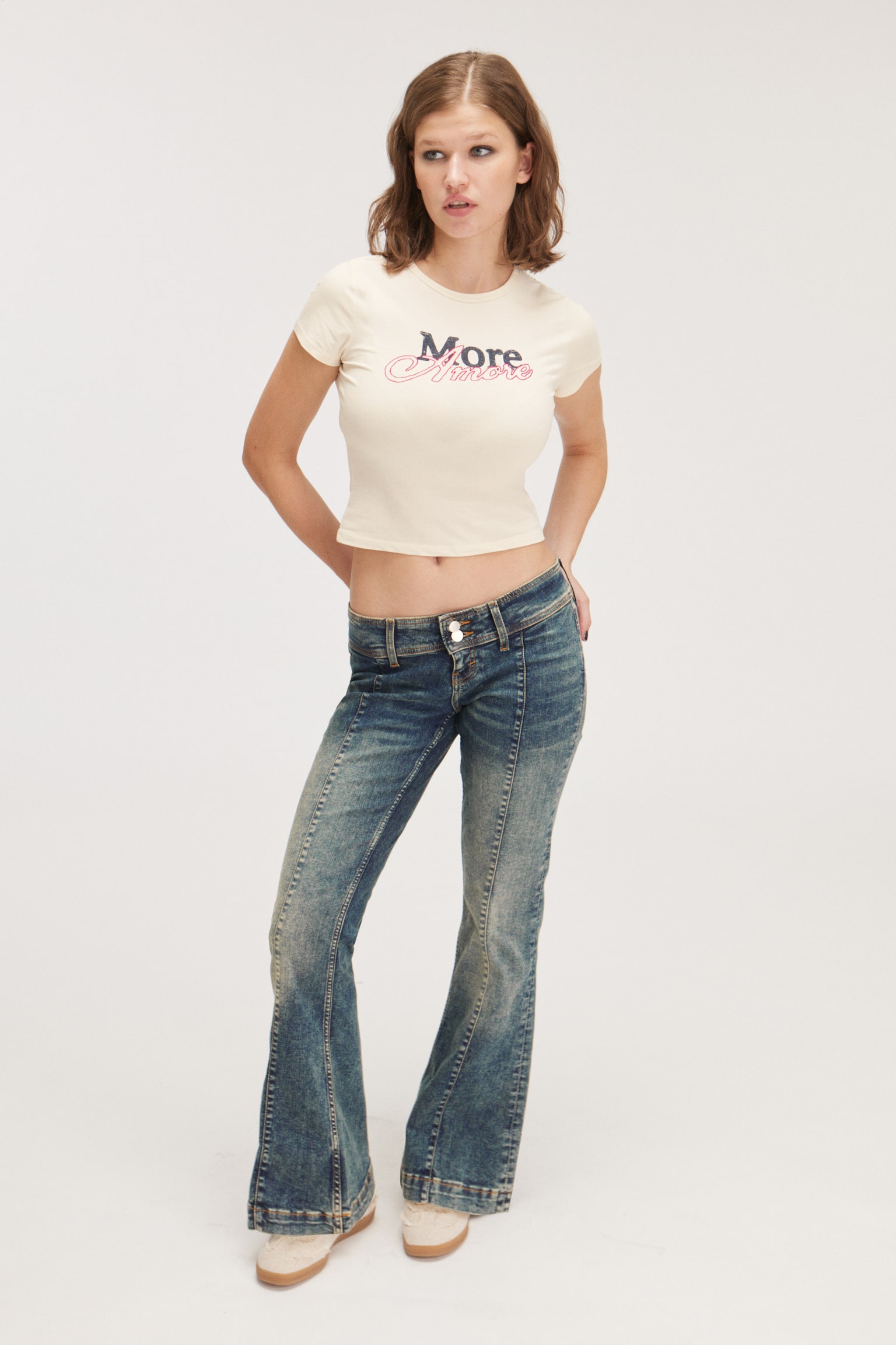 Nicole Low Bootcut-jeans - Blå - 1