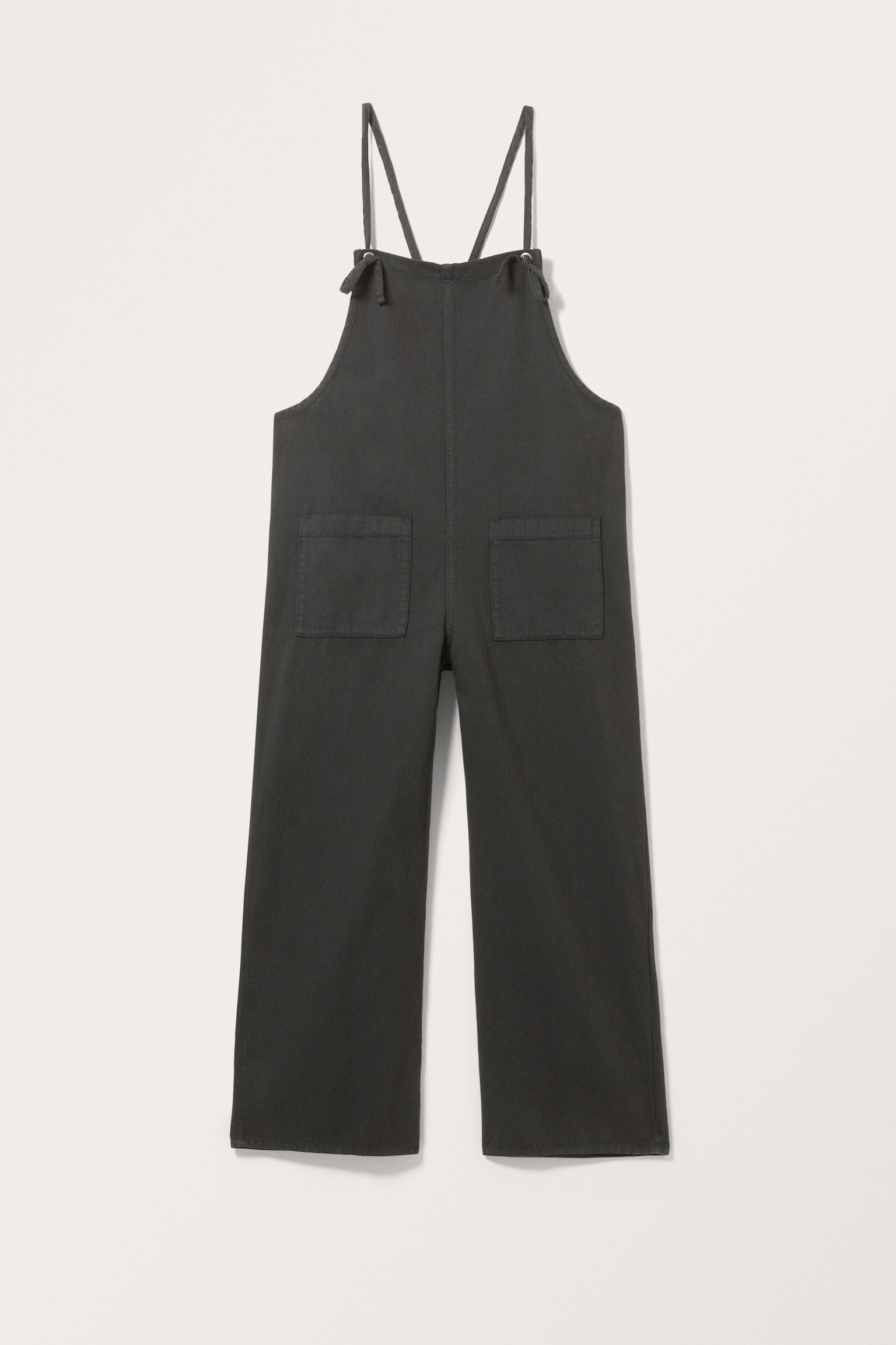 Loose Fit Denim Dungarees - Black/Blue - 2